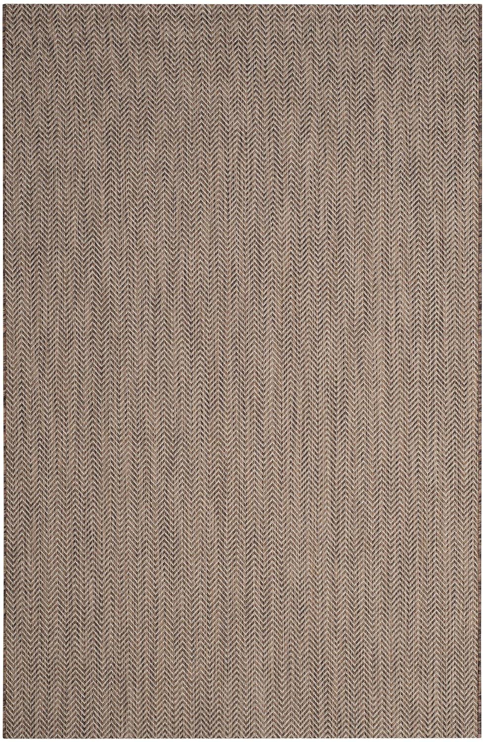 Courtyard CY8022 Power Loomed Indoor and Outdoor Area Rug - Brown/Beige - 4'x5'7" - Safavieh