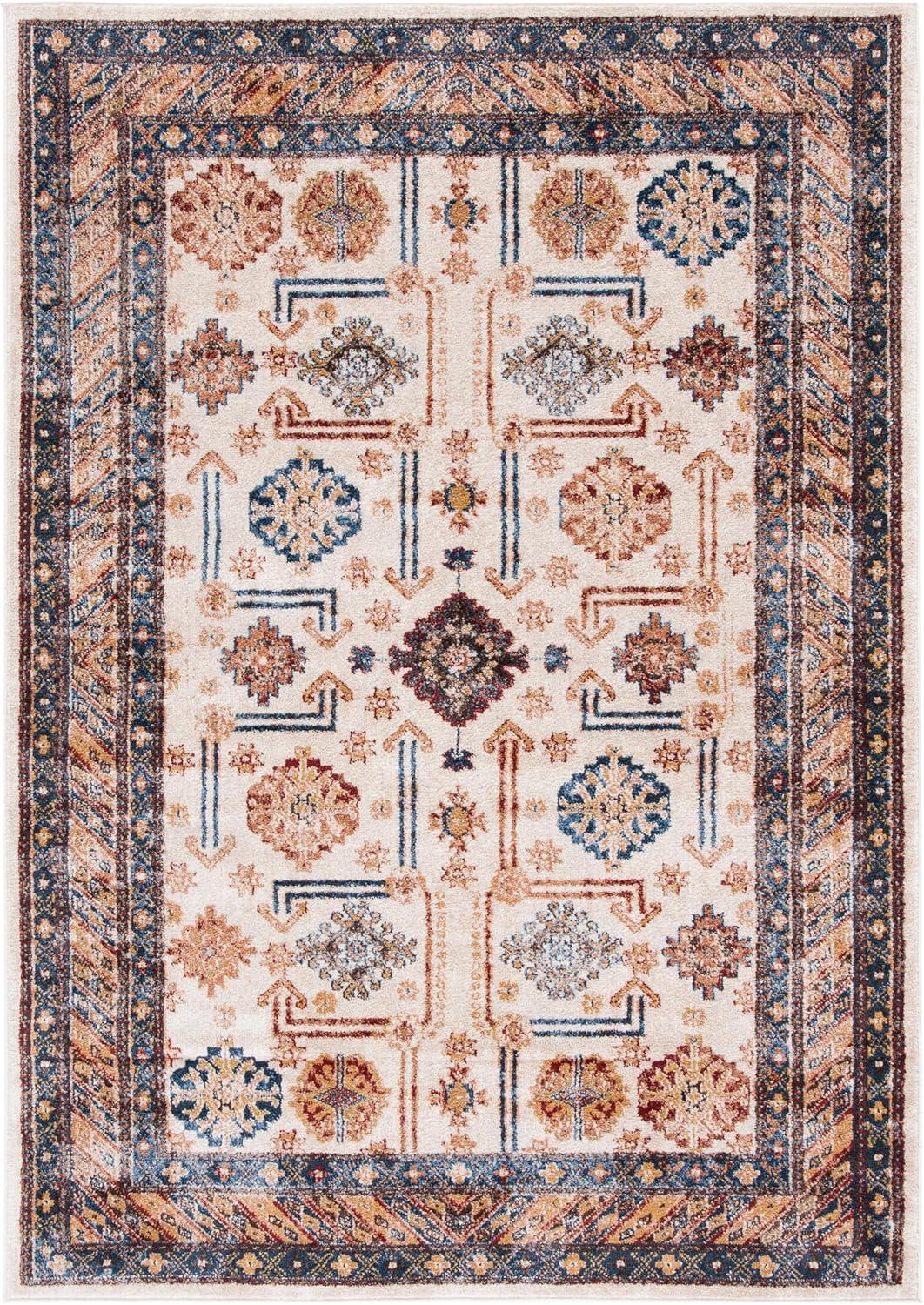 Bijar BIJ653 Power Loomed Indoor Area Rug - Ivory/Brown - 8'x10' - Safavieh