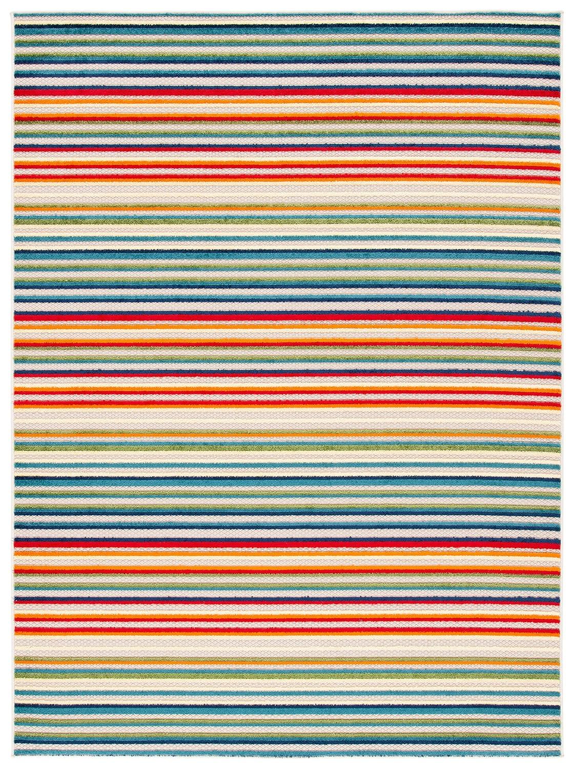 Cabana CBN323 Loomed Indoor Area Rug - Ivory/Green - 5'3"x7'6" - Safavieh