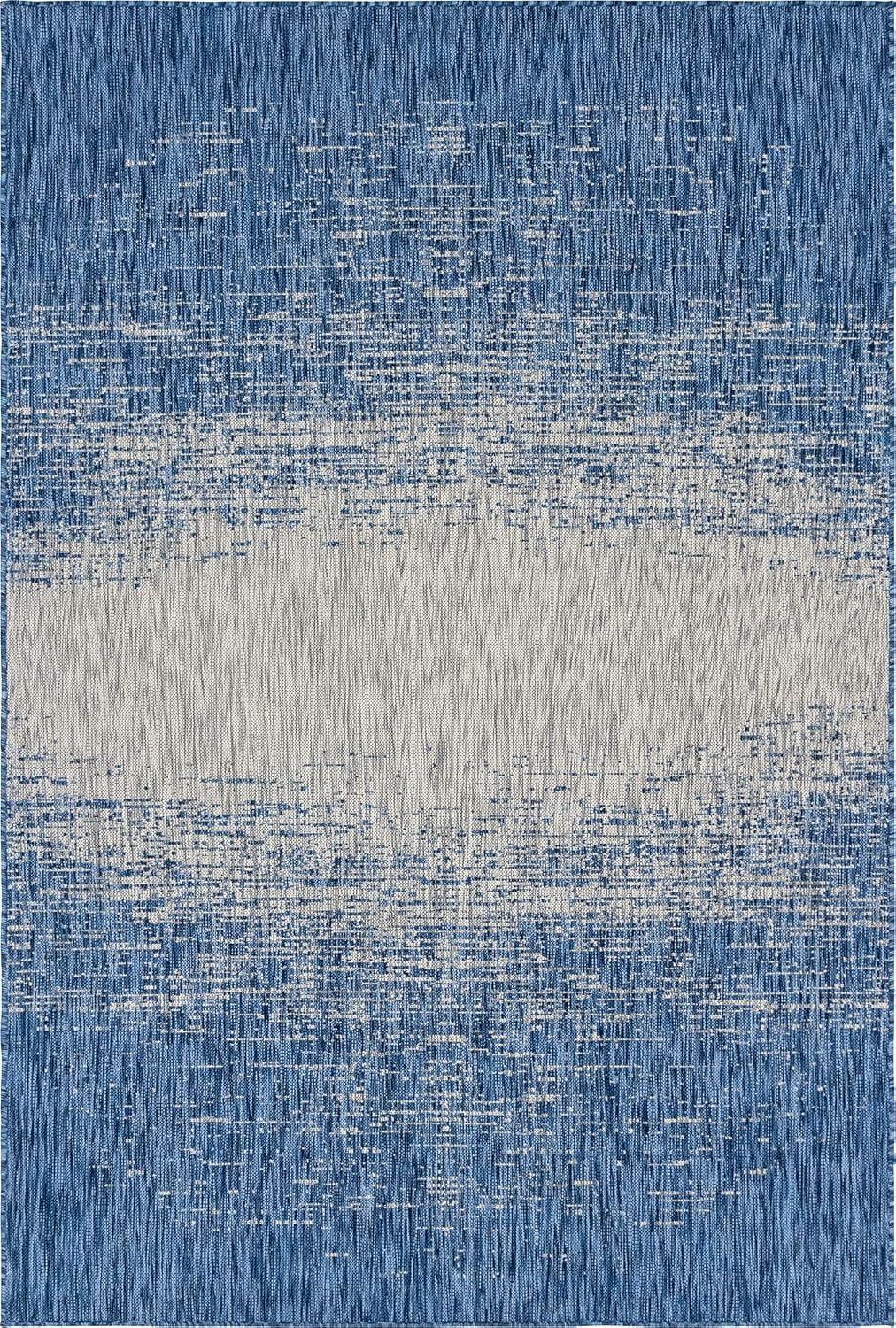 Unique Loom Outdoor Modern Ombre Abstract Woven Area Rug