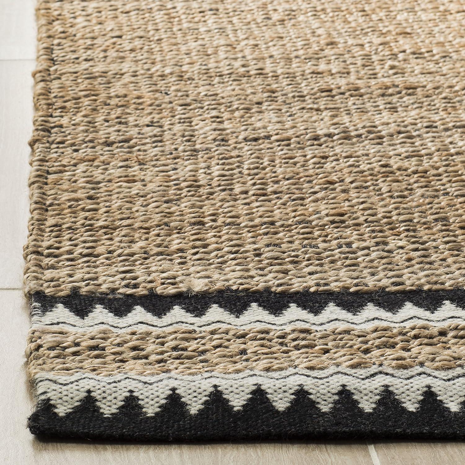 Natural Fiber NF114 Power Loomed Indoor Area Rug - Natural/Black - 9'x12' - Safavieh