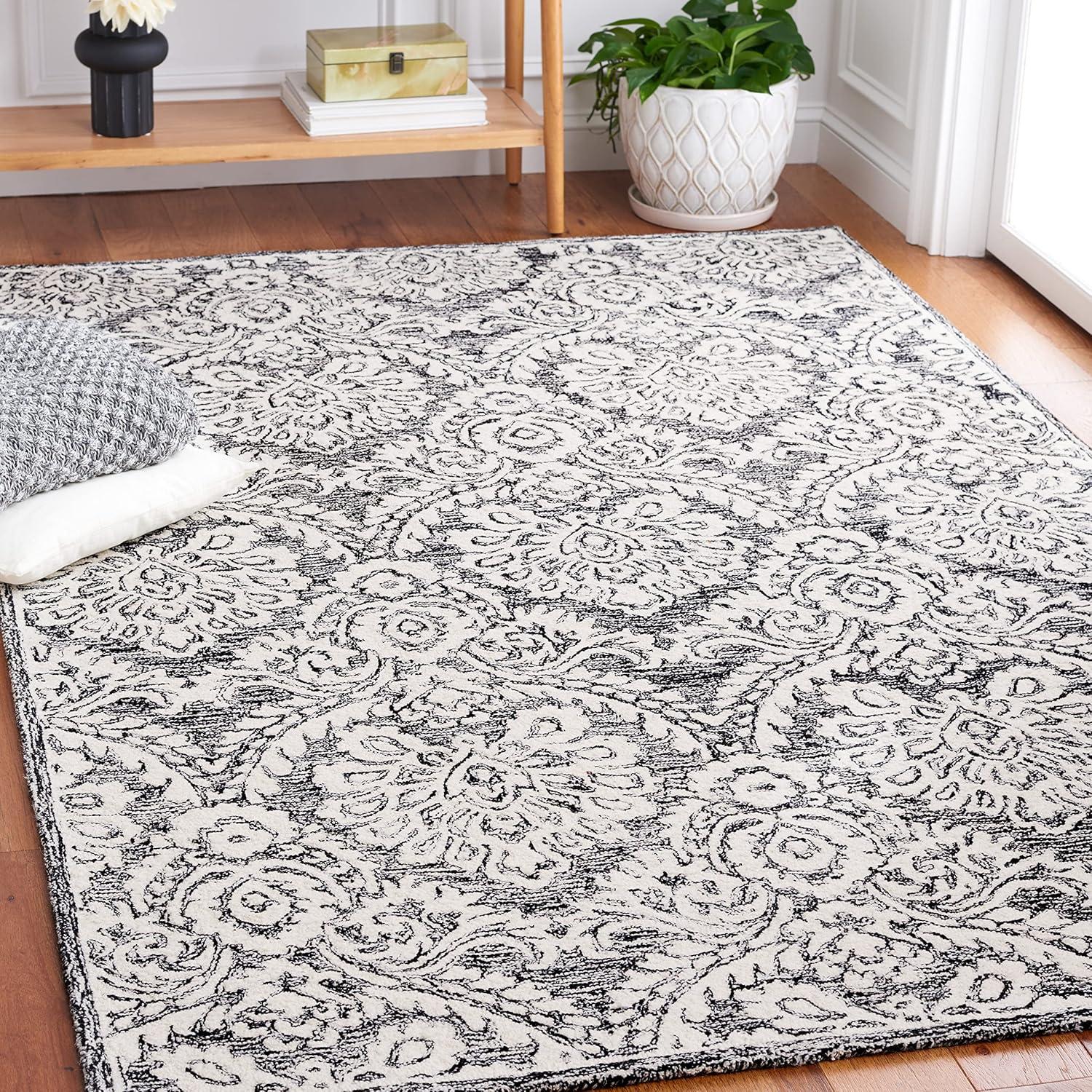Tansy Handmade Wool Ivory/Gray Rug