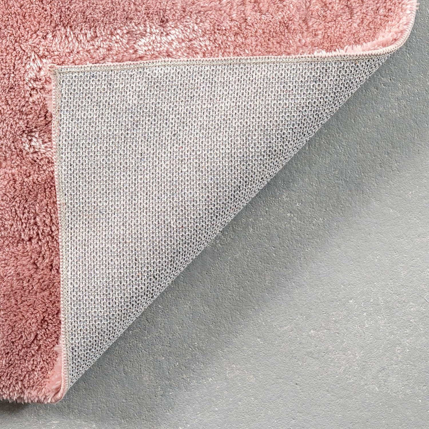 nuLOOM 3' x 5' Cozy Plush SuperiorWash Area Rug, Machine Washable, Non-Slip, Soft Fluffy Shag Carpet for Living Room Bedroom Nursery, Loni Pink