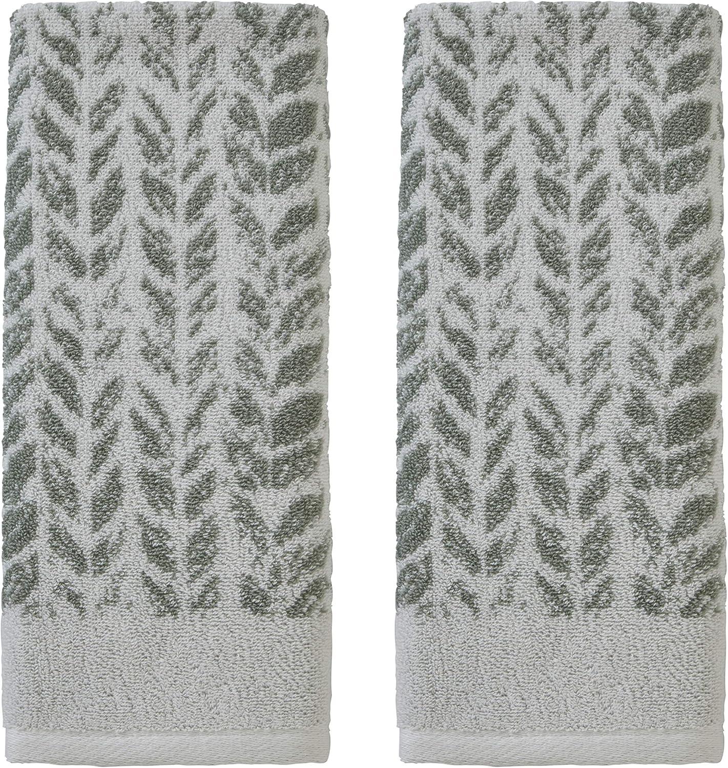 Gracie Oaks Gracie Oaks Distressed Leaves Hand Towel (Set of 2)