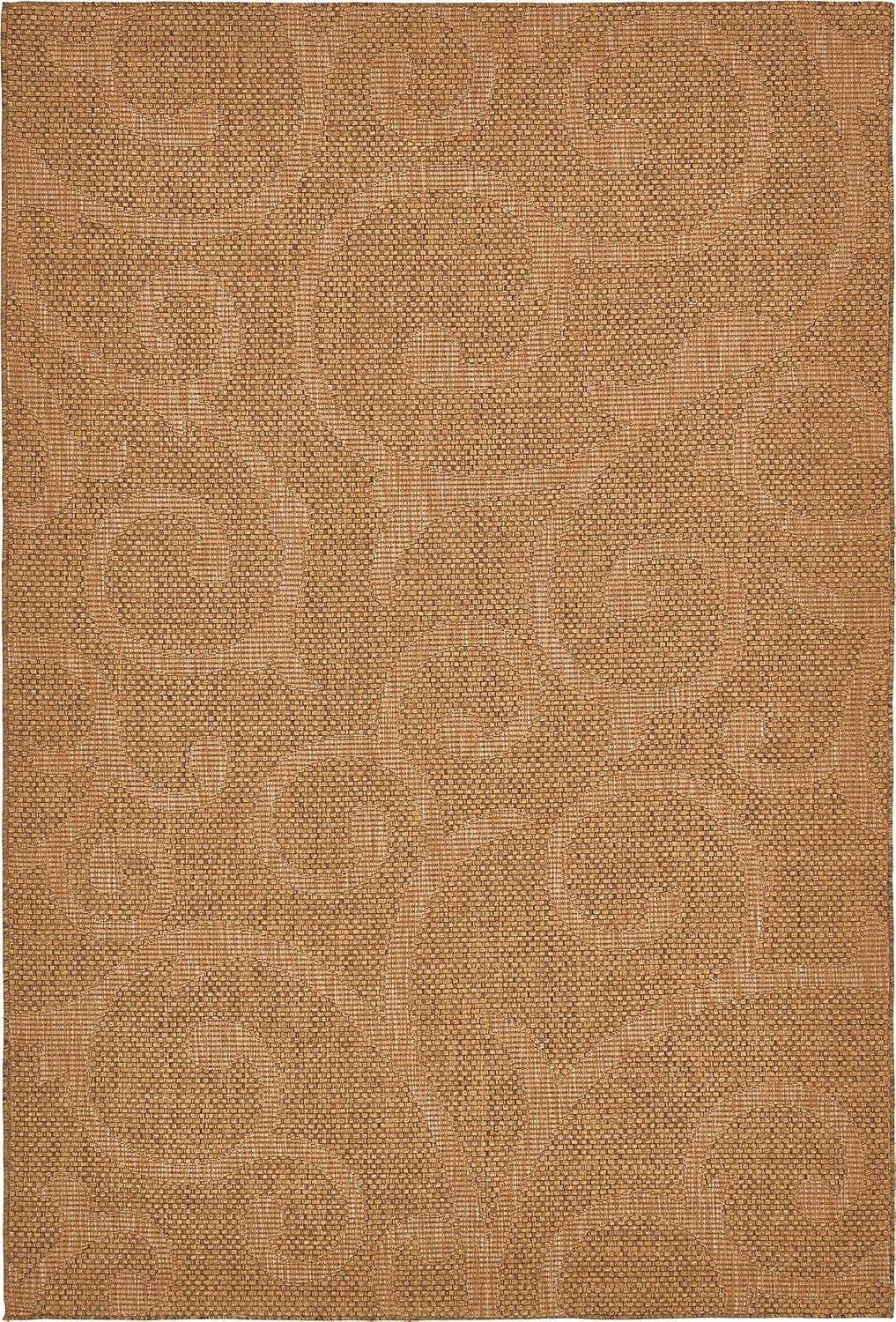 Unique Loom Outdoor Botanical Collection Area Rug - Vine (6' x 9' Rectangle Brown/Beige)
