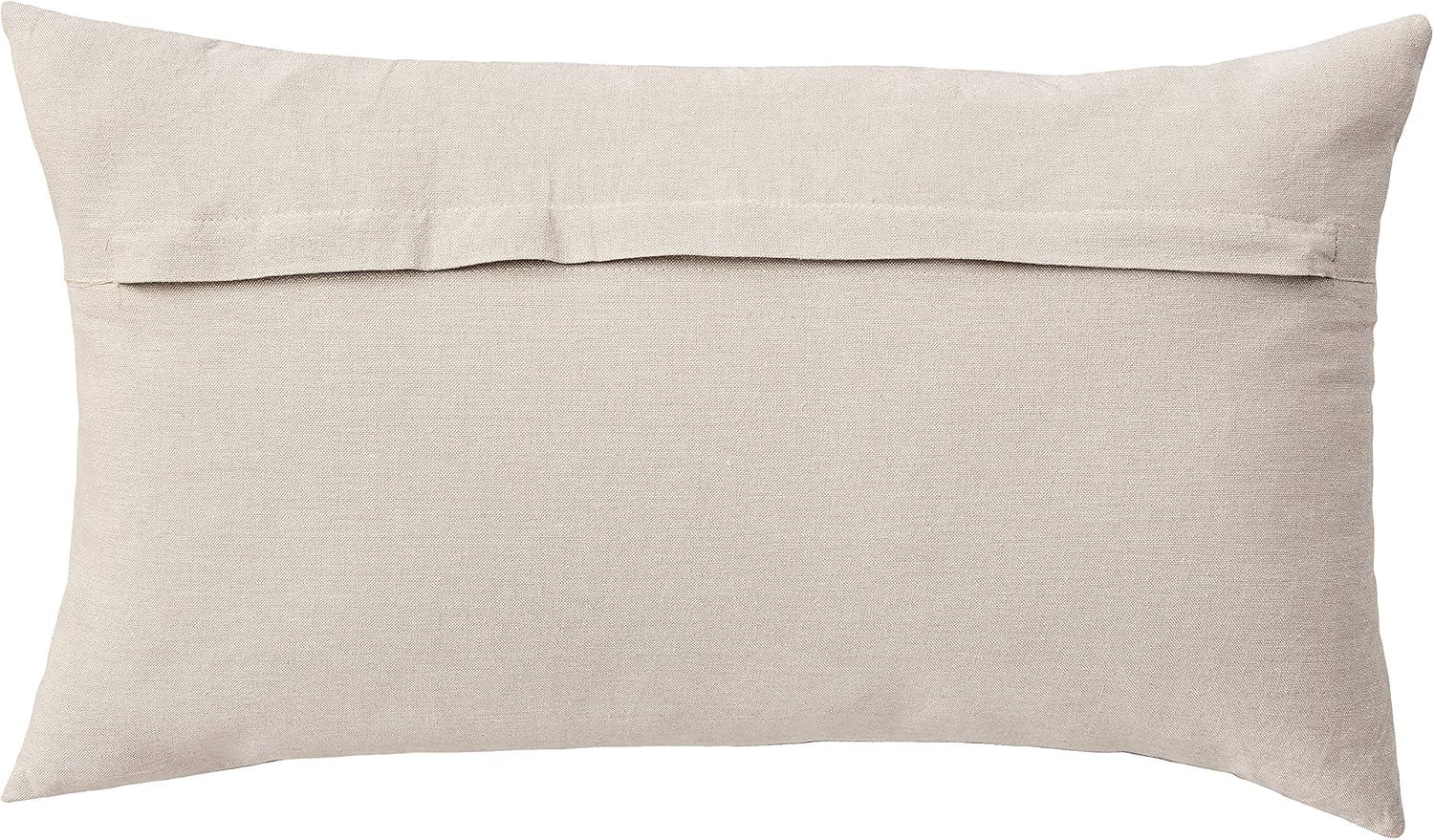 Creative Co-Op Cotton Lumbar Pillow with "Reserved For The Dog" Design, Natural and Black