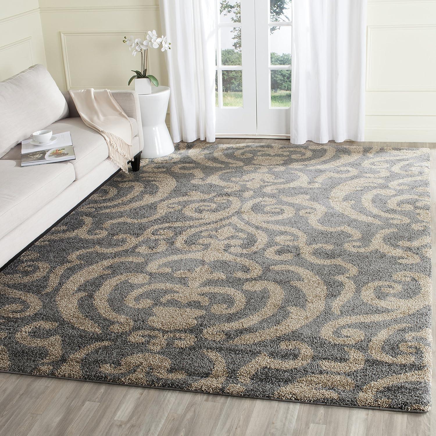 Florida Shag SG462 Power Loomed Area Rug  - Safavieh