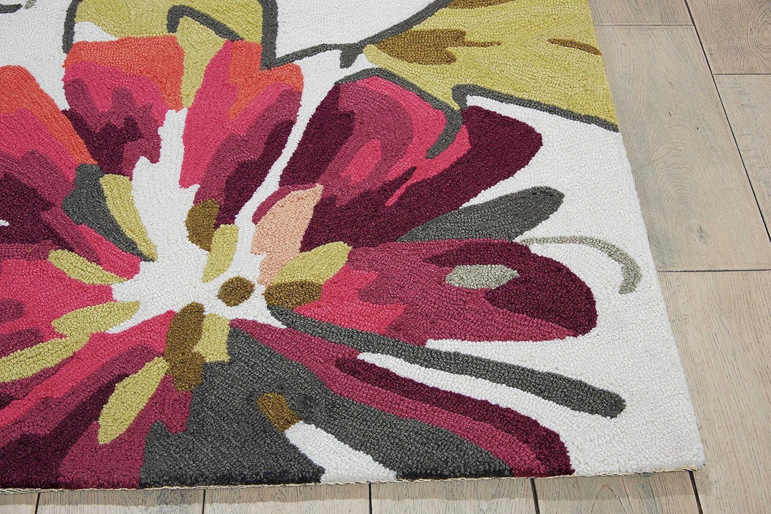 Nourison Fantasy Floral Ivory 1'9" x 2'9" Area Rug, (2x3)