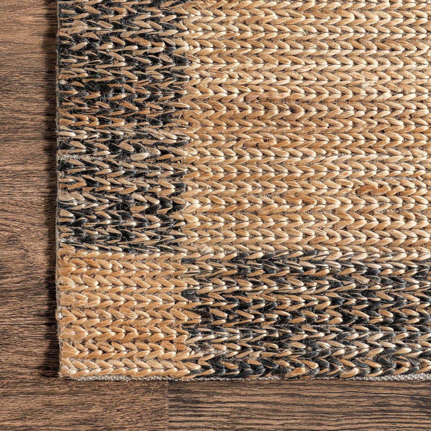 Nuloom Michaela Abstract Checkered Jute Indoor Area Rug