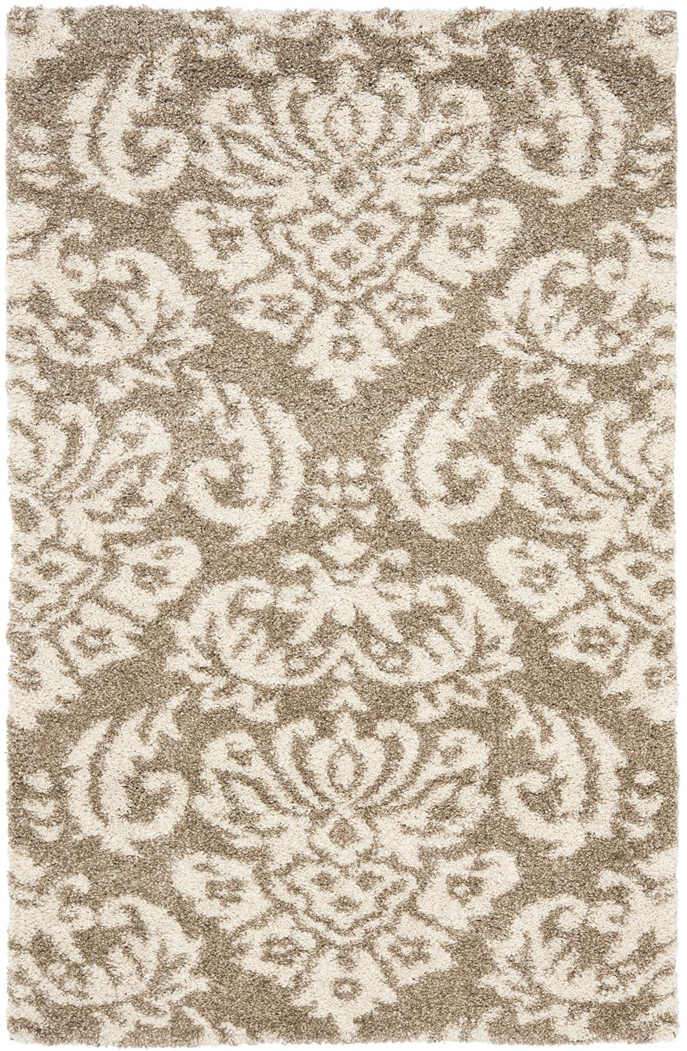 Florida Shag SG460 Power Loomed Indoor Accent Rug - Beige/Cream - 2'3"x4' - Safavieh