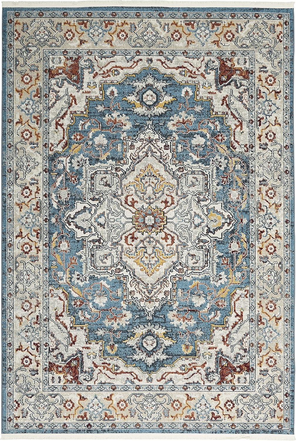 Nourison Geneva Vintage French Country Multicolor 4' x 6' Area Rug