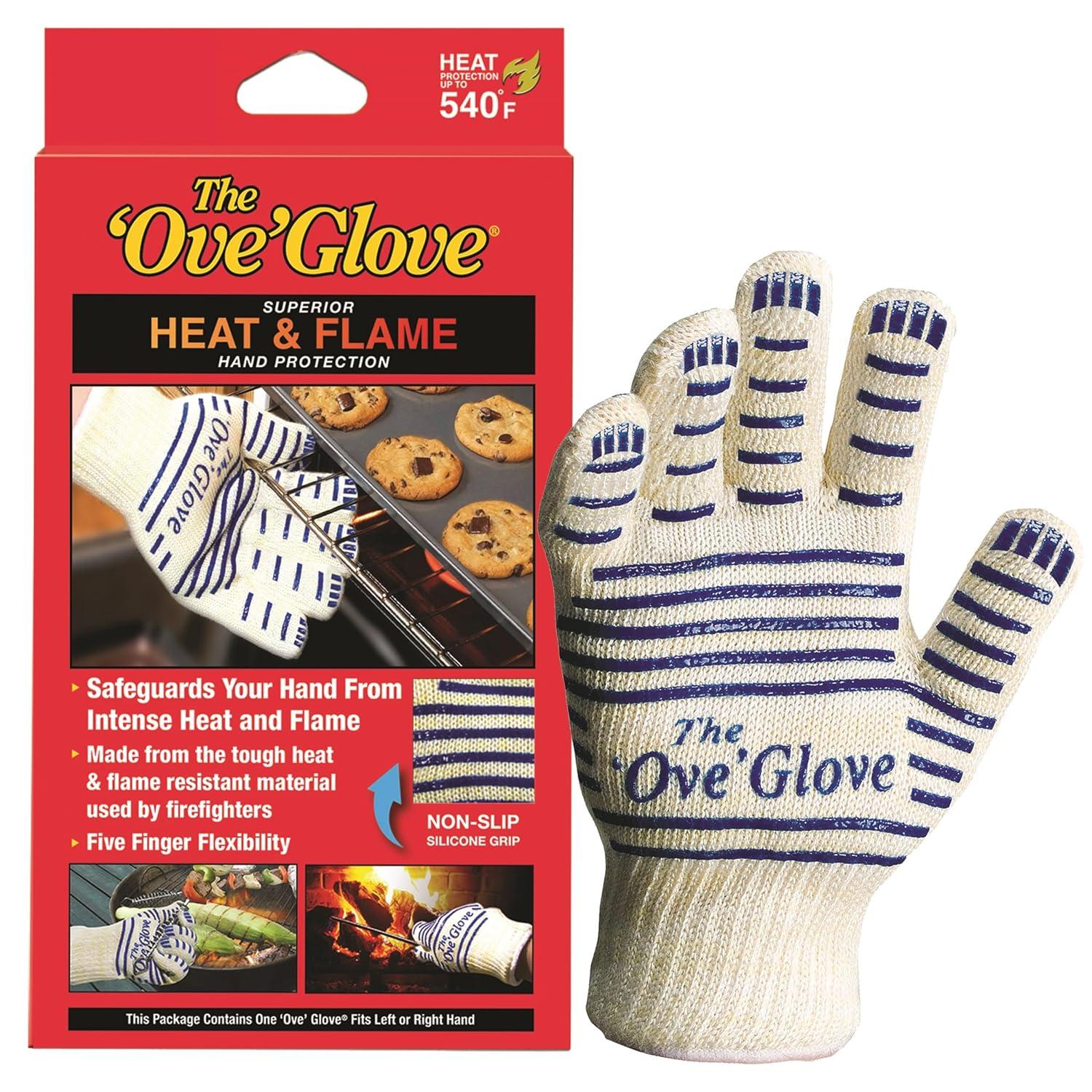 Ove Glove Hot Surface Handler Oven Mitt Glove, Perfect for Kitchen/Grilling, 540 Degree Resistance, As Seen On TV Household Gift, Heat & Flame