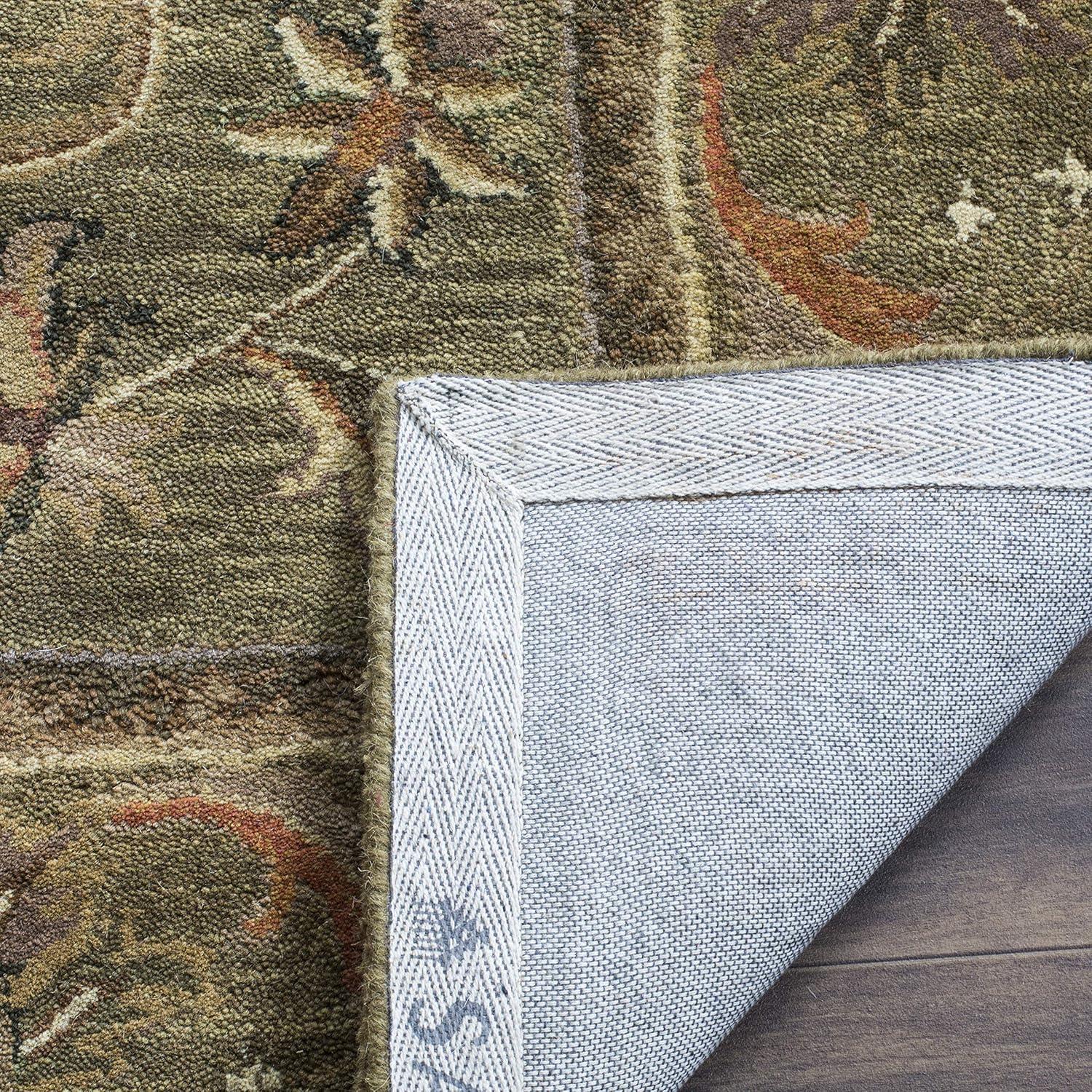 Antiquity AT52 Hand Tufted Indoor Accent Rug - Olive/Gold - 2'3"x4' - Safavieh