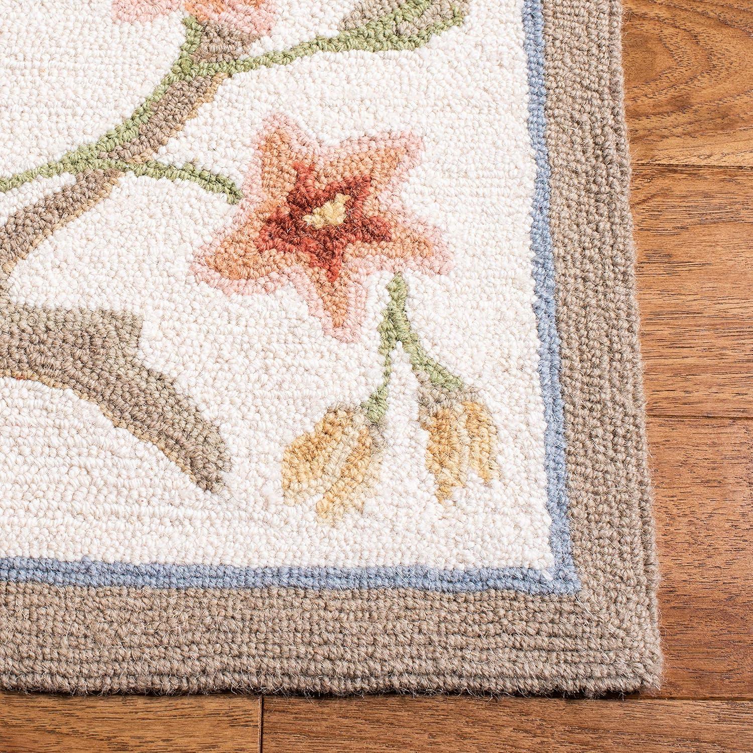 Safavieh Hand Hooked Wool Floral Rug | Wayfair