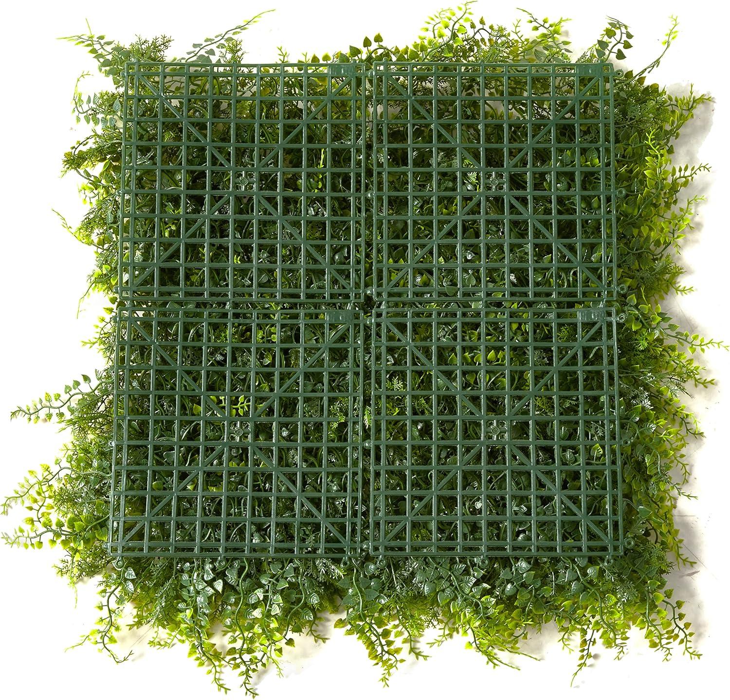 20" X 20" Lush Mediterranean Artificial Fern Wall Panel - Nearly Natural: UV Resistant, Indoor/Outdoor Decor