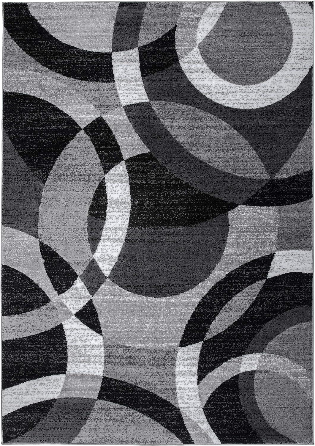 Gray Geometric 12' x 15' Stain-Resistant Area Rug