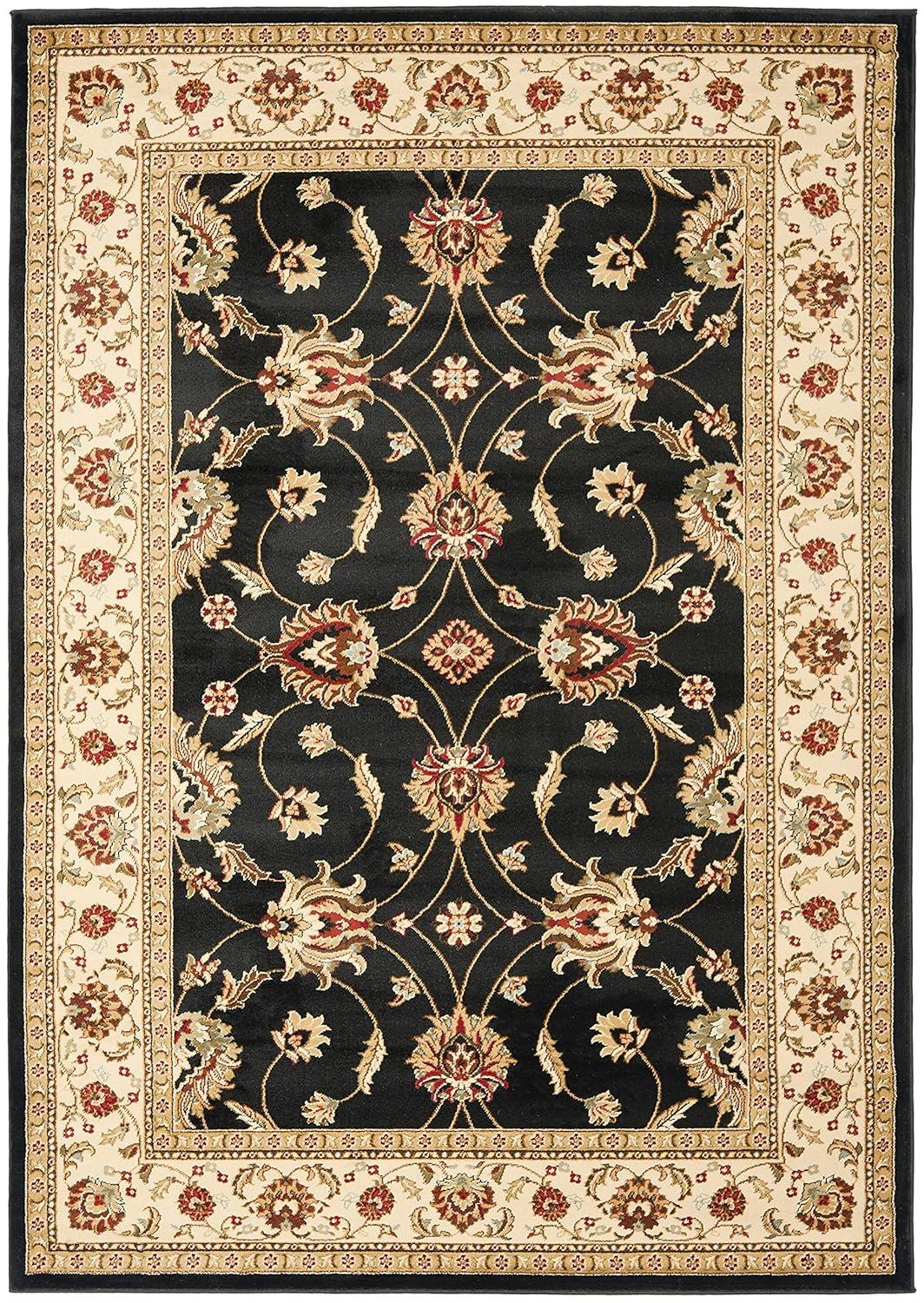 Lyndhurst LNH553 Power Loomed Area Rug - Brown/Ivory - 5'3"x7'6" - Safavieh