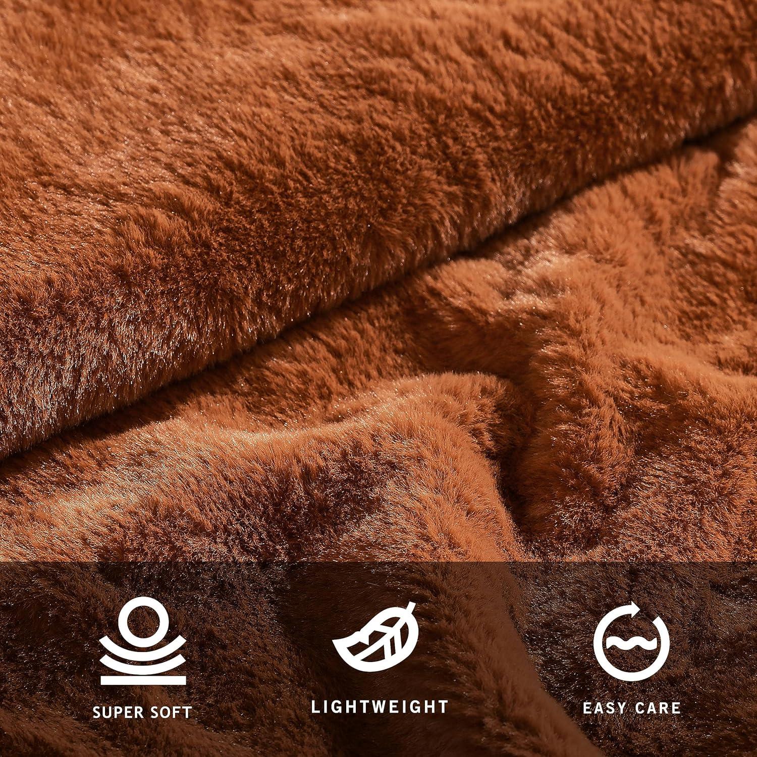 Kenneth Cole Kenneth Cole Faux Fur Solid Throw Blankets