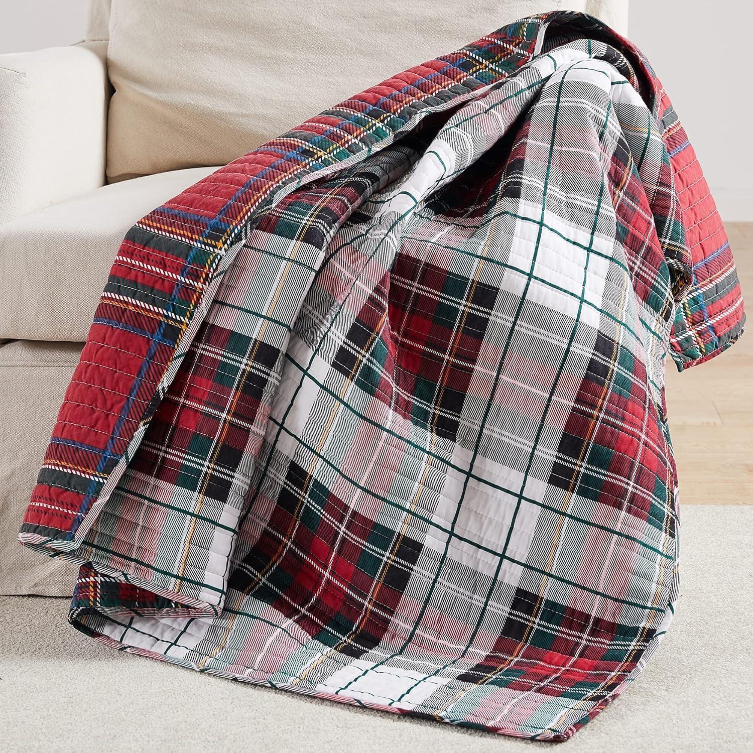 Spencer Plaid Quilted Throw - Levtex Home