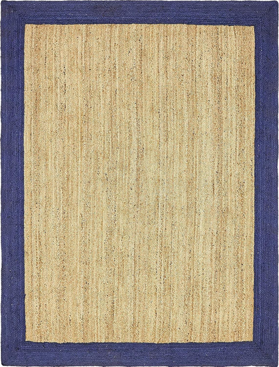 Unique Loom Braided Jute Goa Border Indoor Flatweave Braided Area Rug