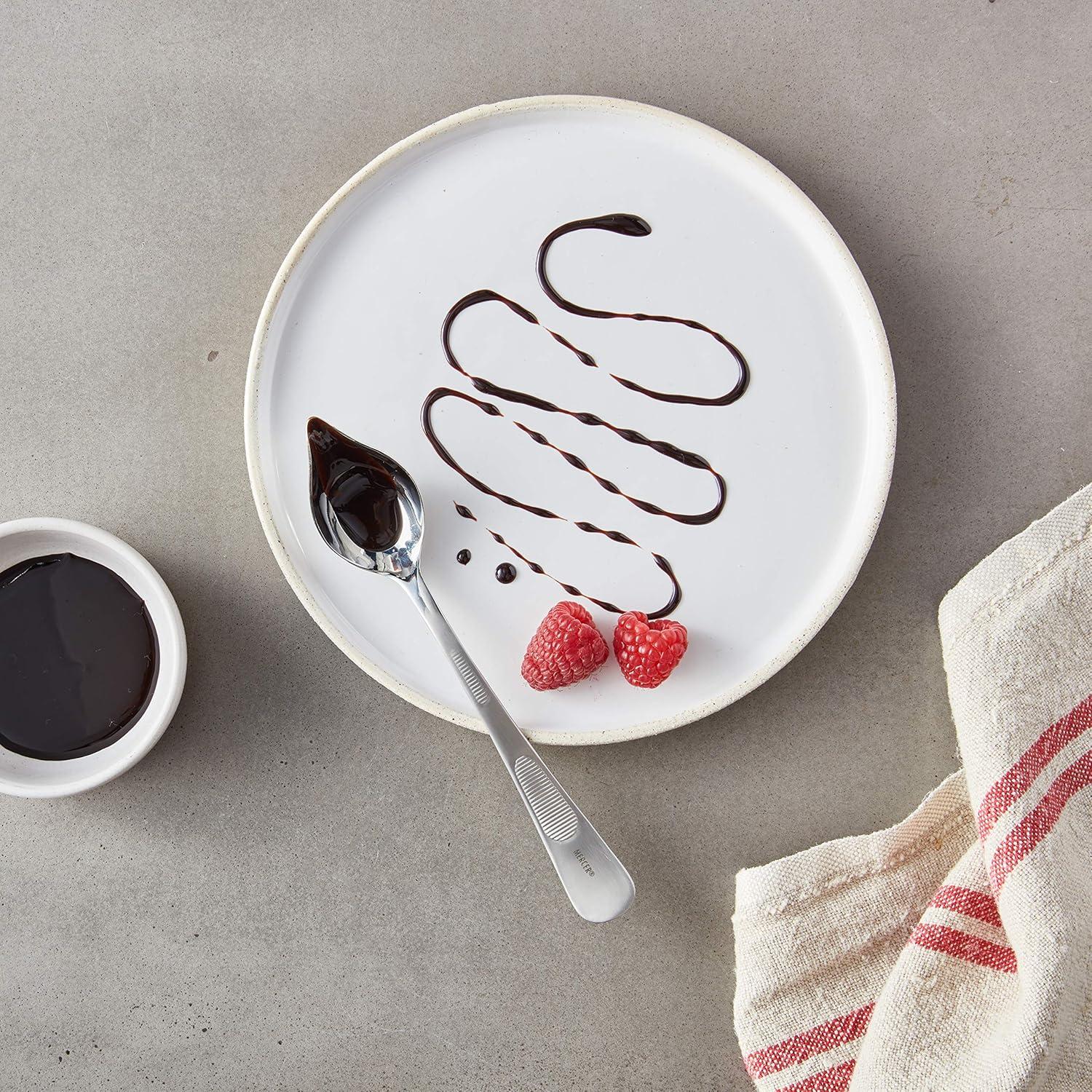 Petite Silver Stainless Steel Saucier Spoon with Spout