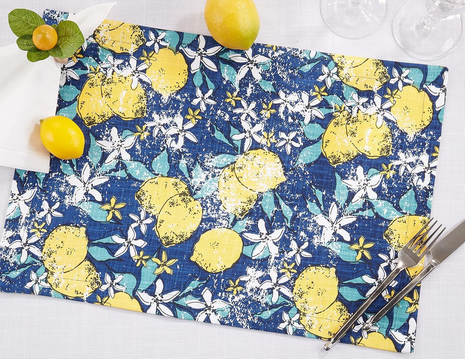 Saro Assam Collection 100% Cotton No Pattern Rectangle Placemat (Set of 4)