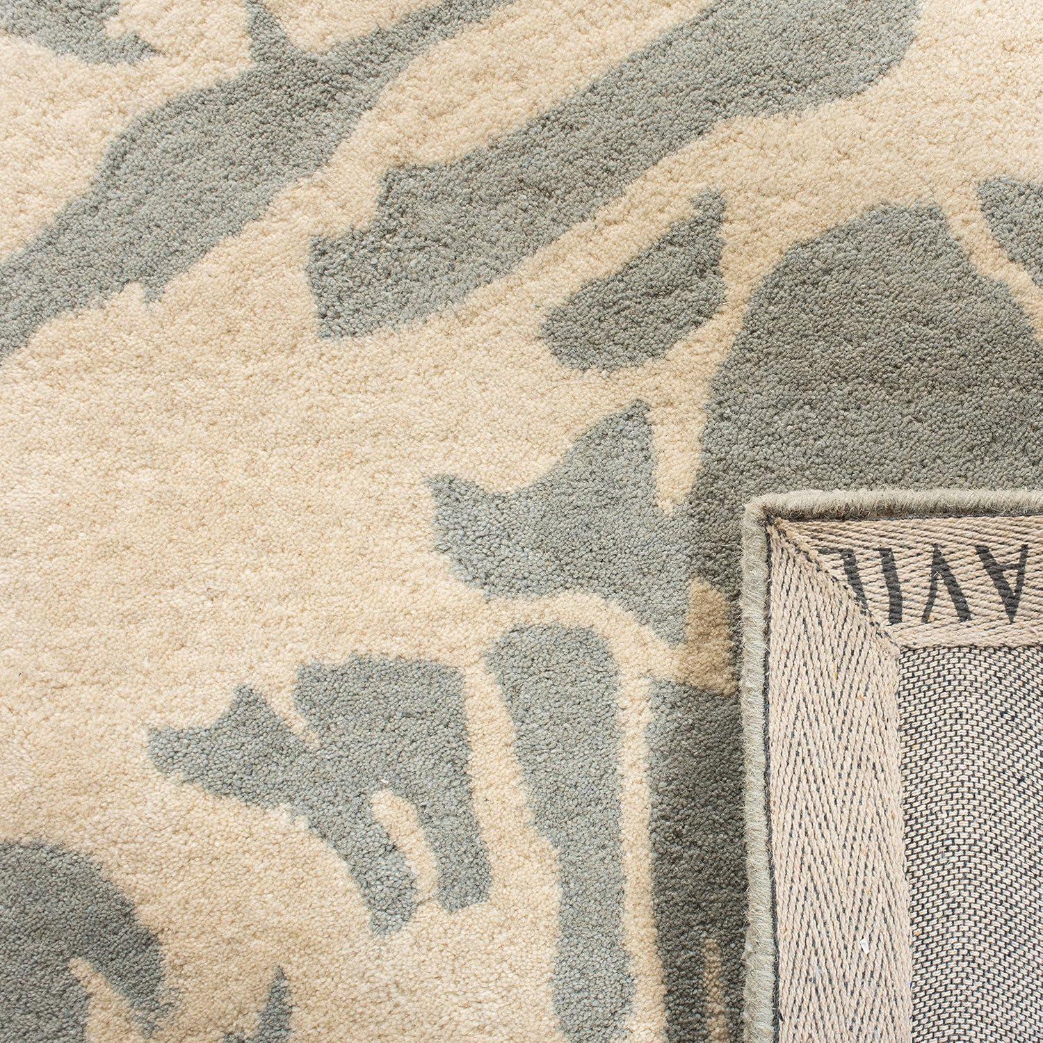 Bella BEL115 Hand Tufted Area Rug - Grey/Ivory - 7'x7' - Safavieh.