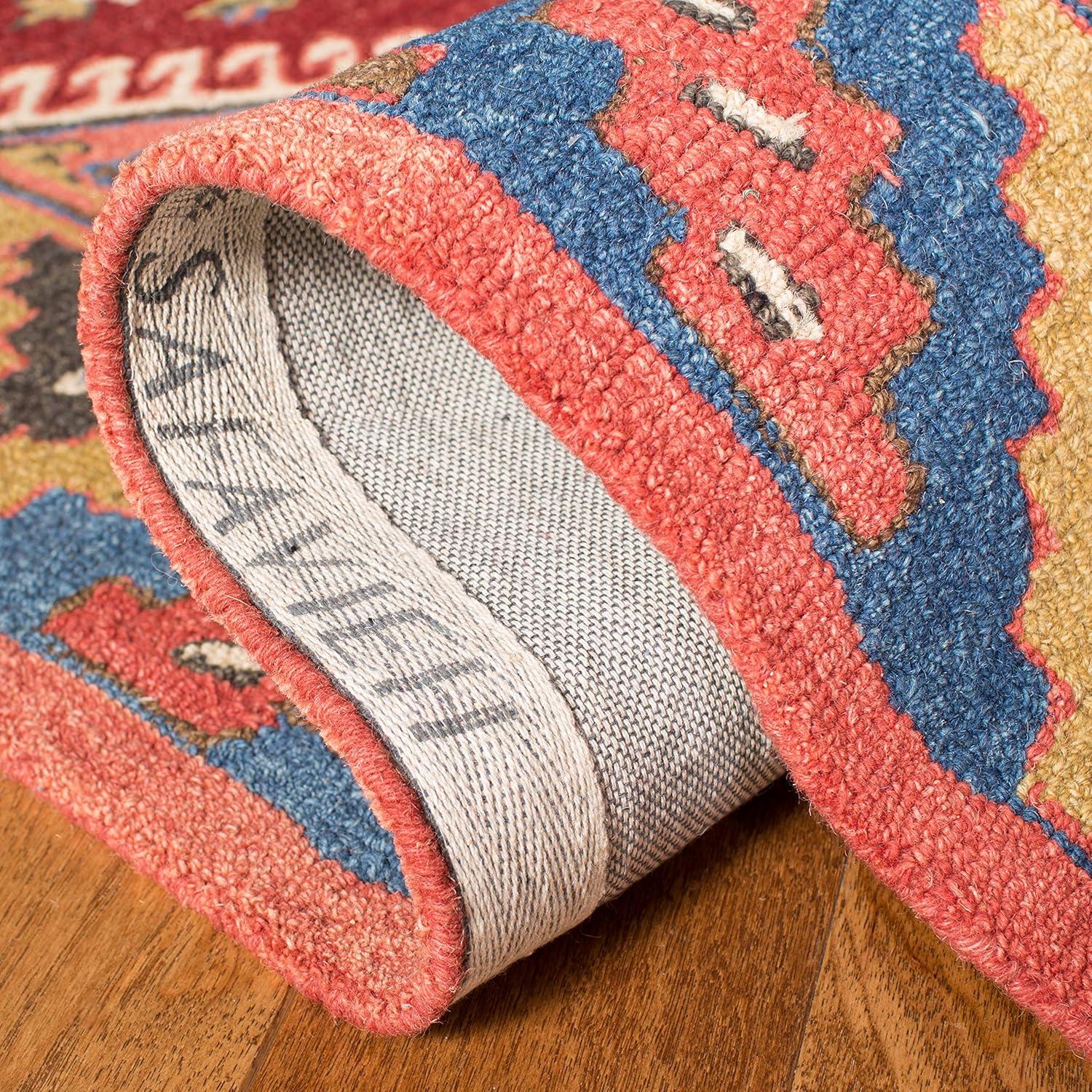 Aspen APN803 Hand Tufted Accent Rug - Red/Blue - 2' X 3' - Safavieh.
