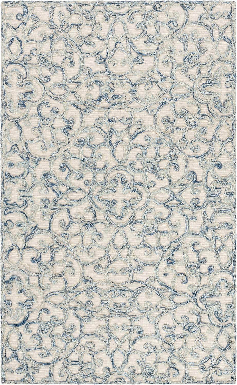 Trace TRC103 Hand Tufted Area Rug - Blue/Ivory - 3'x5' - Safavieh.