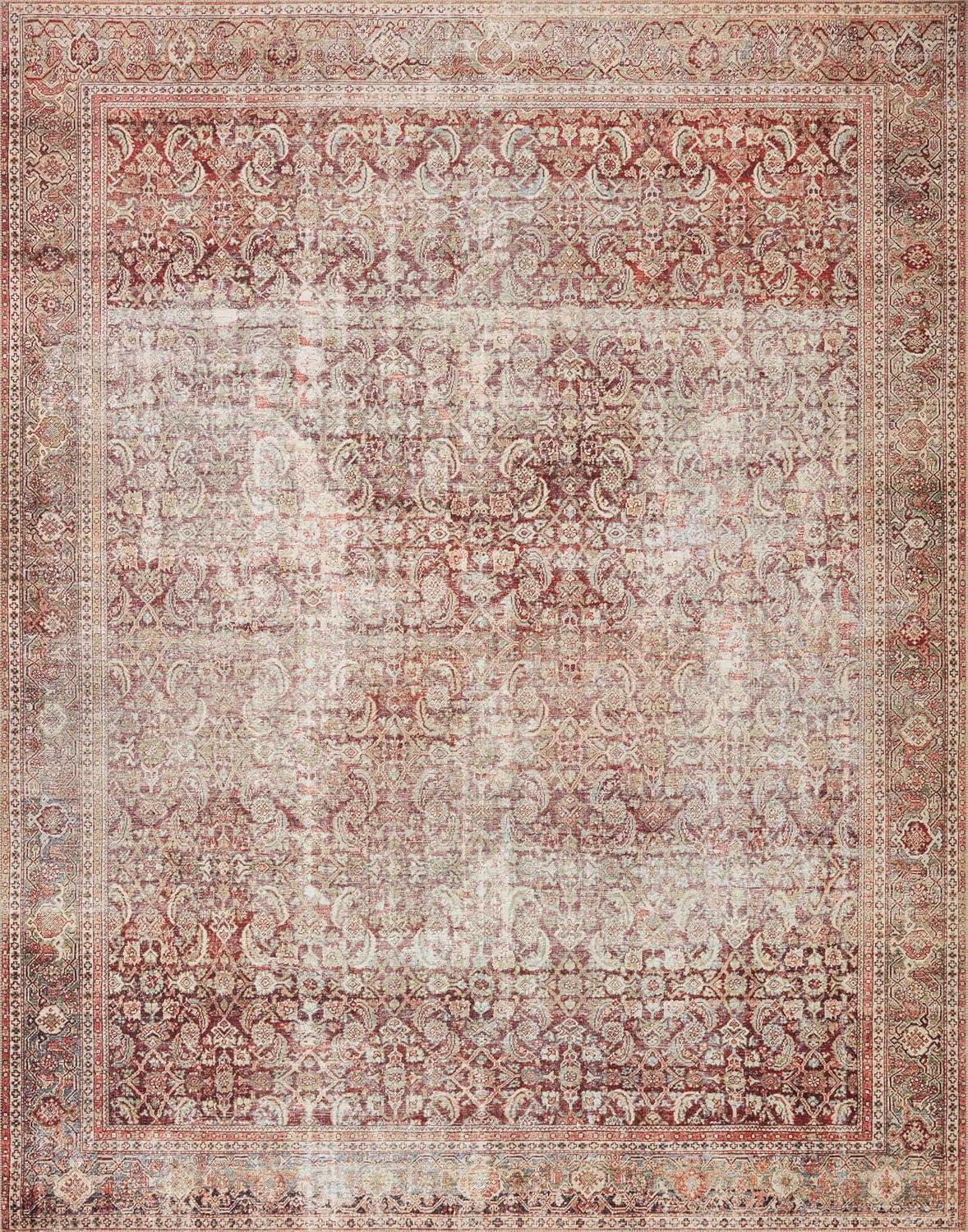 Cinnamon and Sage Rectangular Synthetic 9' x 12' Area Rug