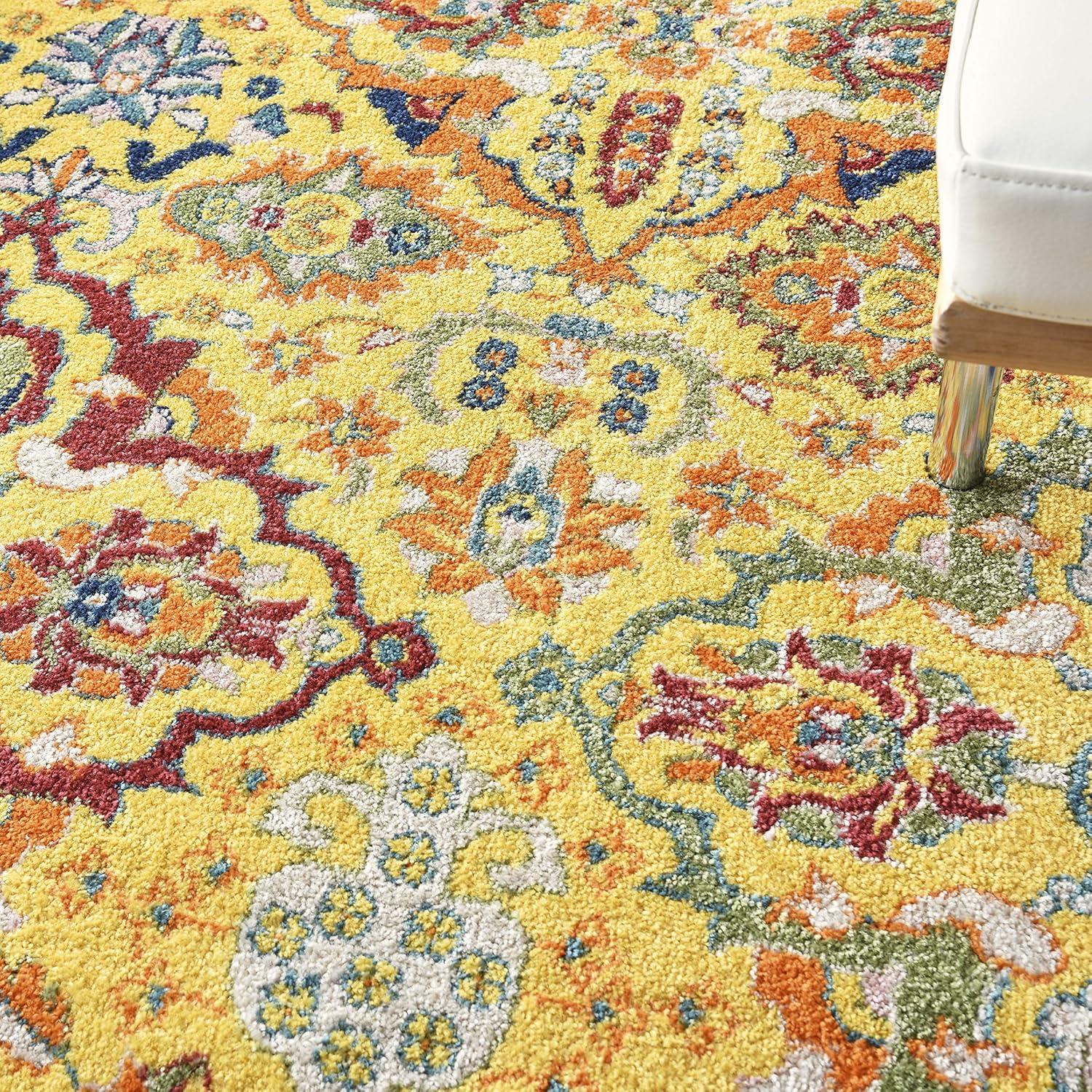 Nourison Allur Boho Indoor Area Rug Yellow Multicolor 7' x 10'