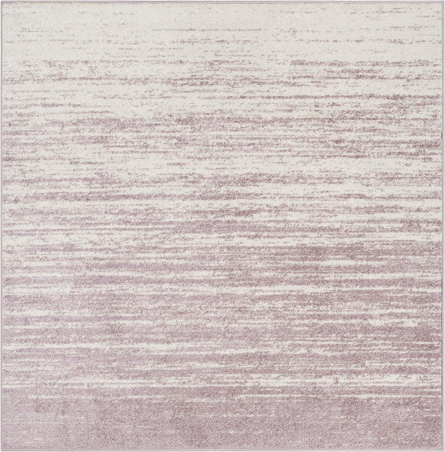 Adirondack ADR113 Machine Made Indoor Area Rug - Cream/Purple - 4'x4' - Safavieh