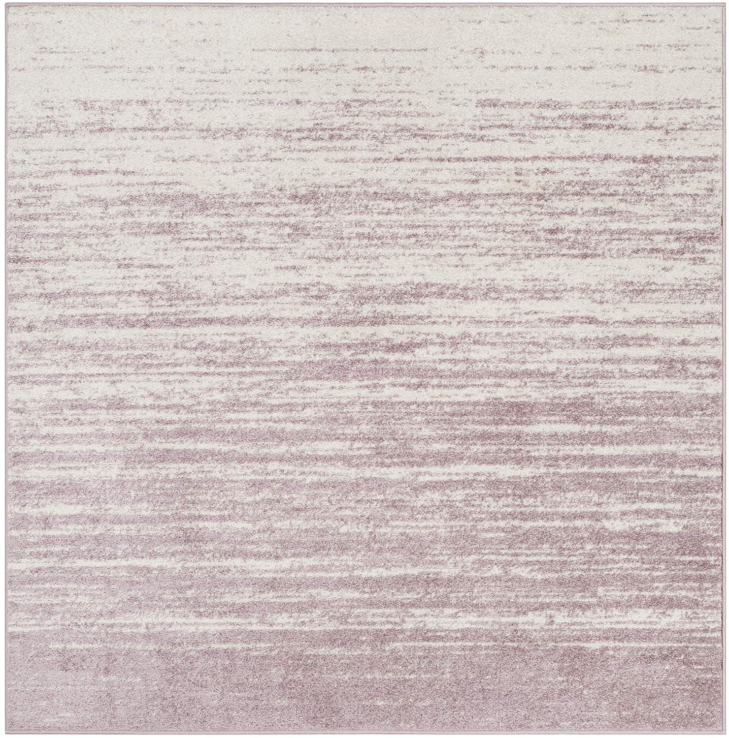 Adirondack ADR113 Machine Made Indoor Area Rug - Cream/Purple - 4'x4' - Safavieh
