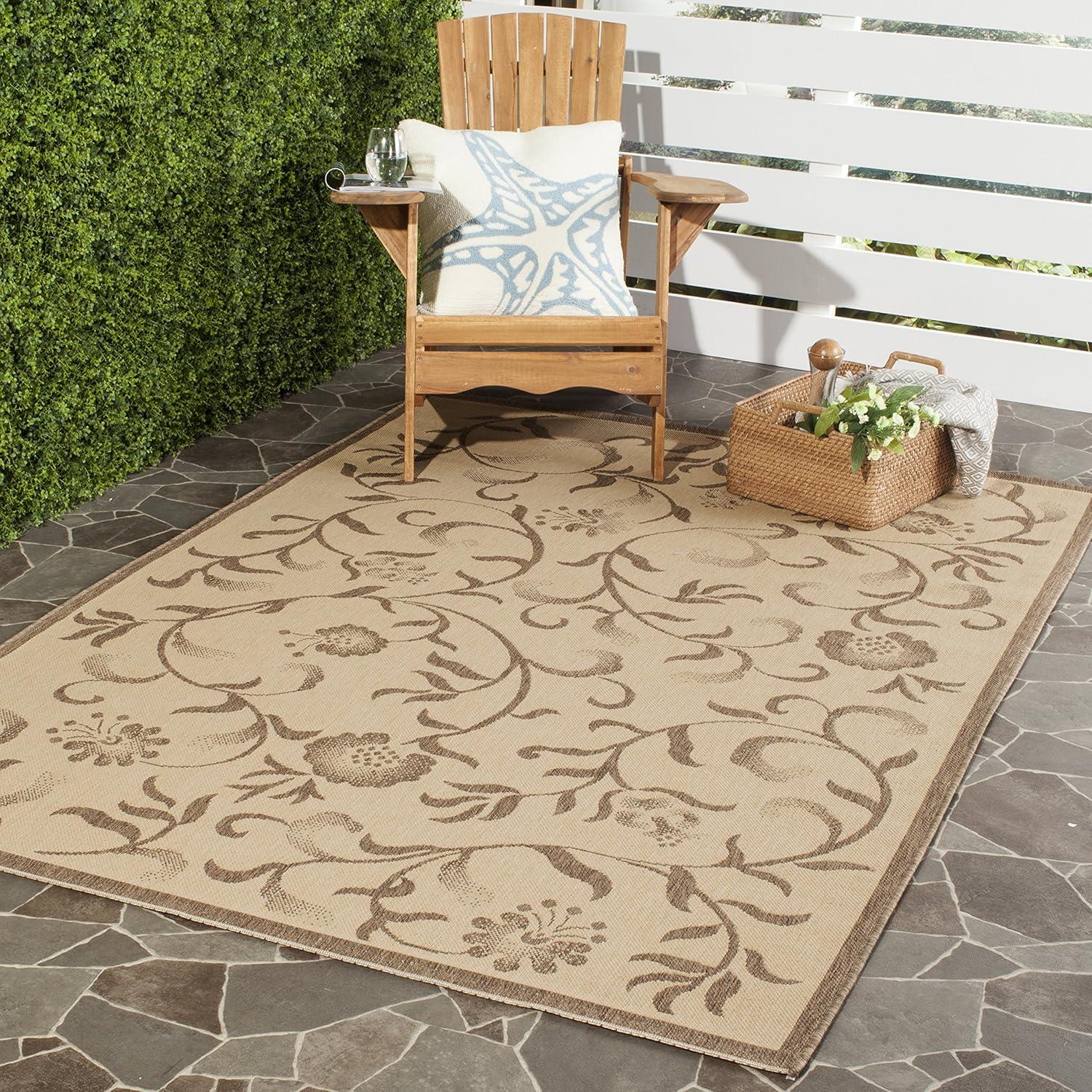 Swirling Garden Floral Indoor / Outdoor Rug