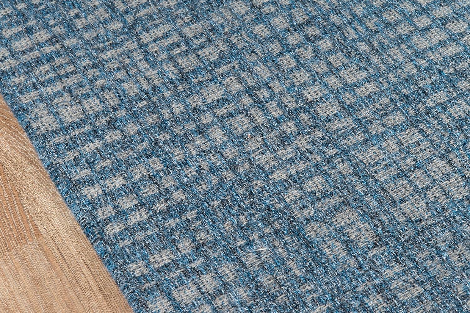 2'x3' Como Indoor/Outdoor Gael Blue Accent Rug - Momeni: Geometric Small Area Rug, Contemporary, All-Weather Design