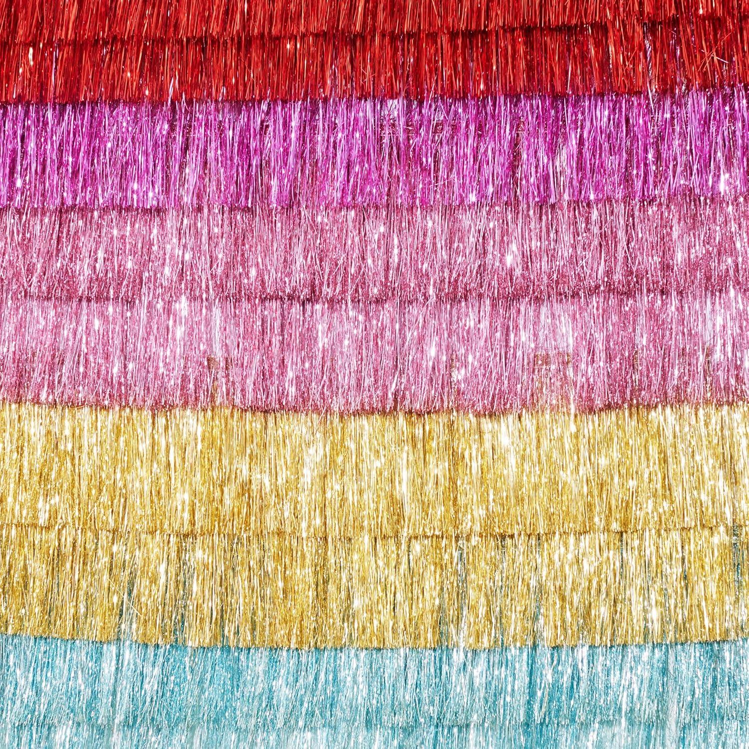 Meri Meri Gold Tinsel Fringe Garland (10' with excess cord - Pack of 1)