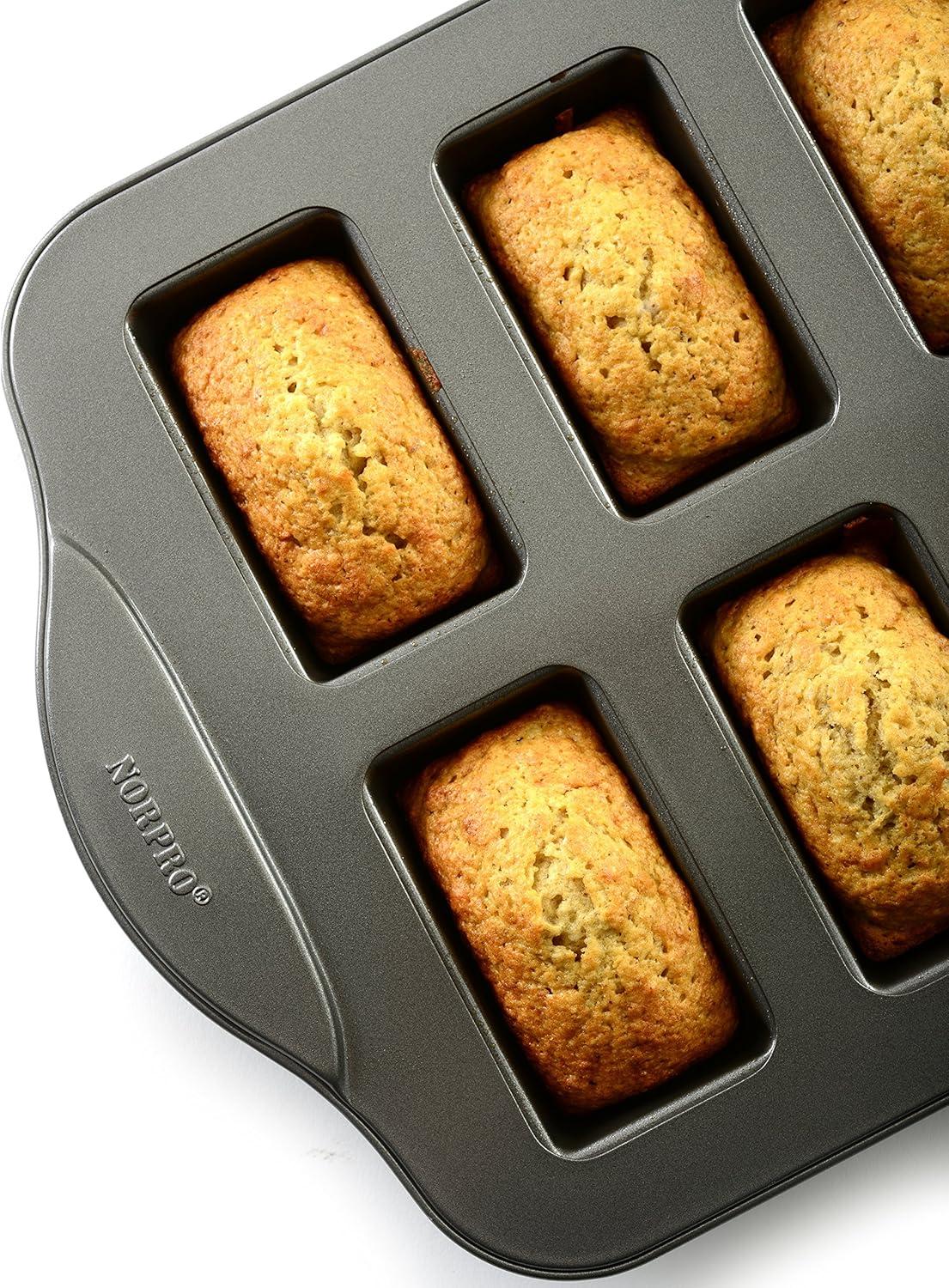 Norpro Nonstick Mini Loaf Pan, 8 Count, One Size, As Shown