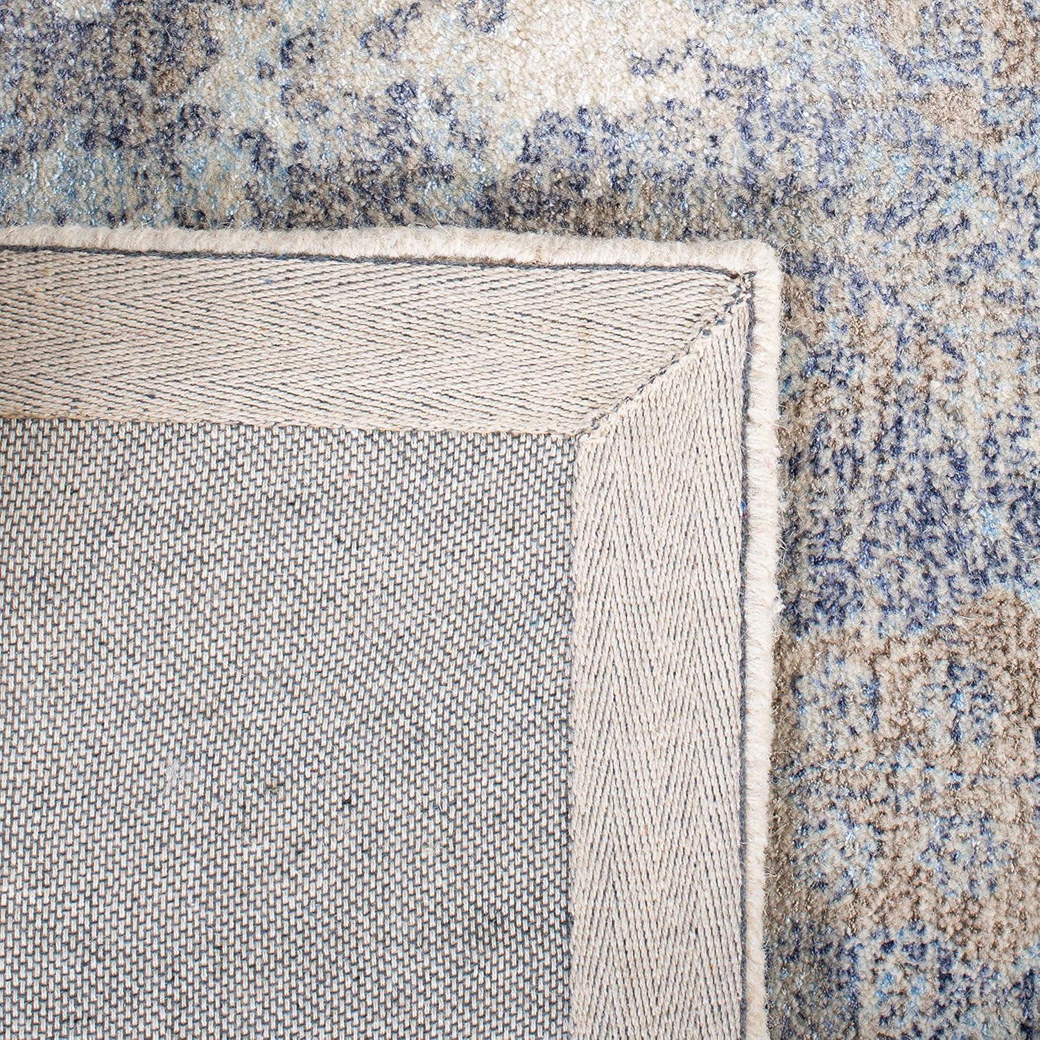 Restoration Vintage RVT111 Hand Tufted Indoor Area Rug - 5'x8' - Blue/Ivory - Safavieh