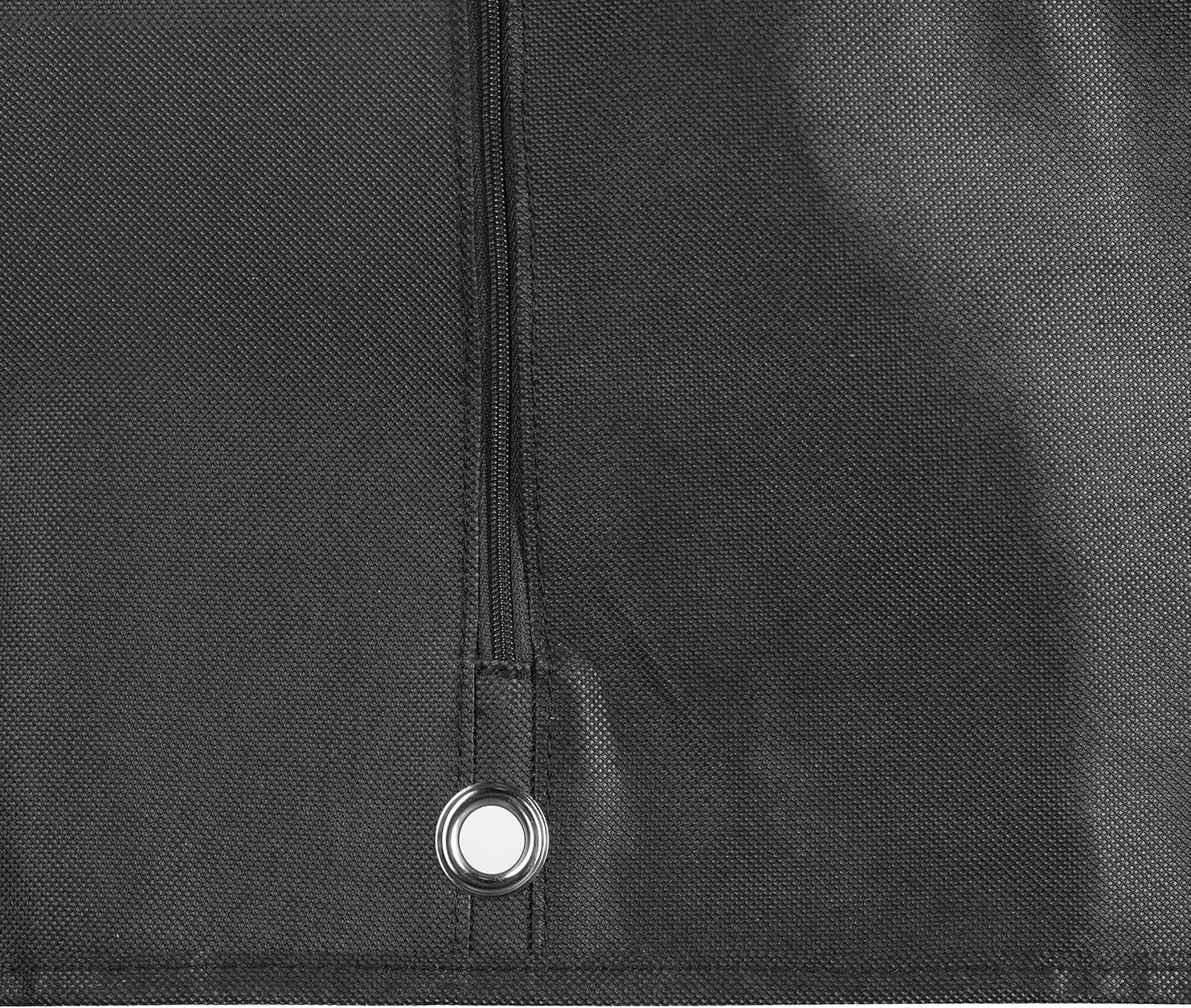 Fabric Garment Bag 42 Inch - Pack of 2 Hanging Clothing Storage Bags for Closet or Travel - Suit, Dress, Gown & Coat Protector with Zipper & Window - Dust Free Garment Covers