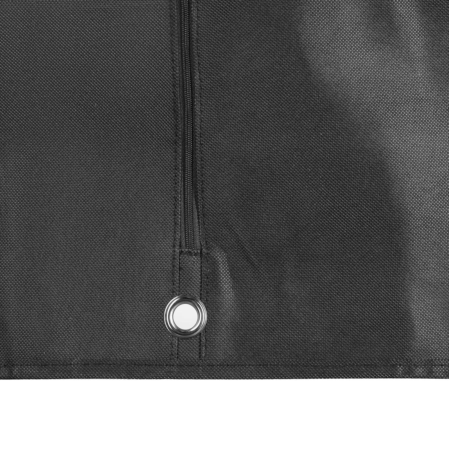 Fabric Garment Bag 42 Inch - Pack of 2 Hanging Clothing Storage Bags for Closet or Travel - Suit, Dress, Gown & Coat Protector with Zipper & Window - Dust Free Garment Covers