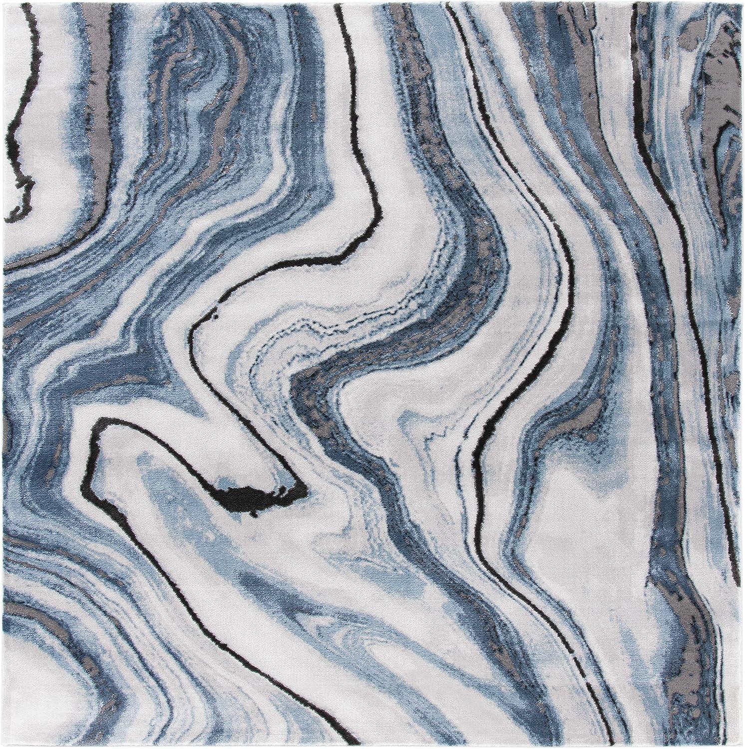 Craft CFT819 Loomed Indoor Area Rug - Blue/Grey - 4'x4' - Safavieh