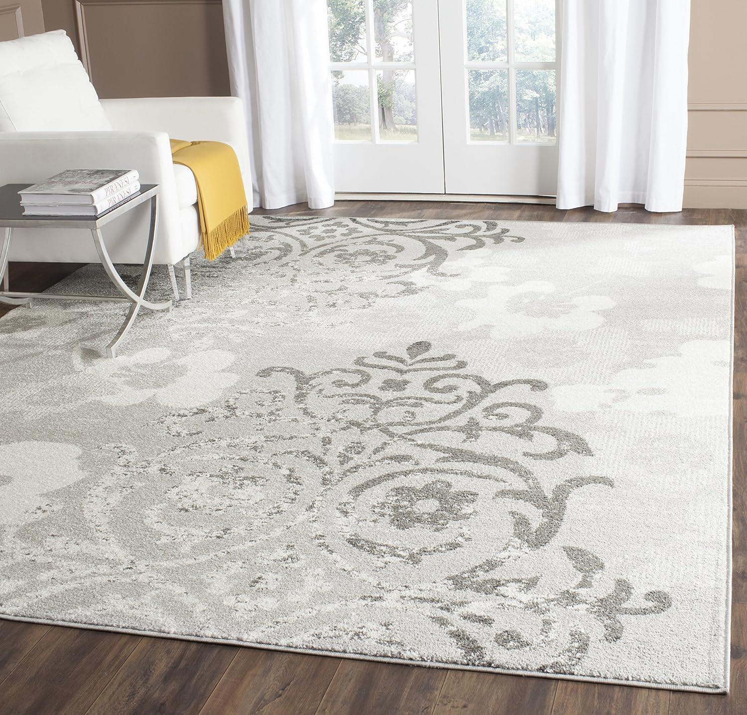 Adirondack ADR114 Machine Made Indoor Area Rug - Silver/Ivory - 12'x18' - Safavieh