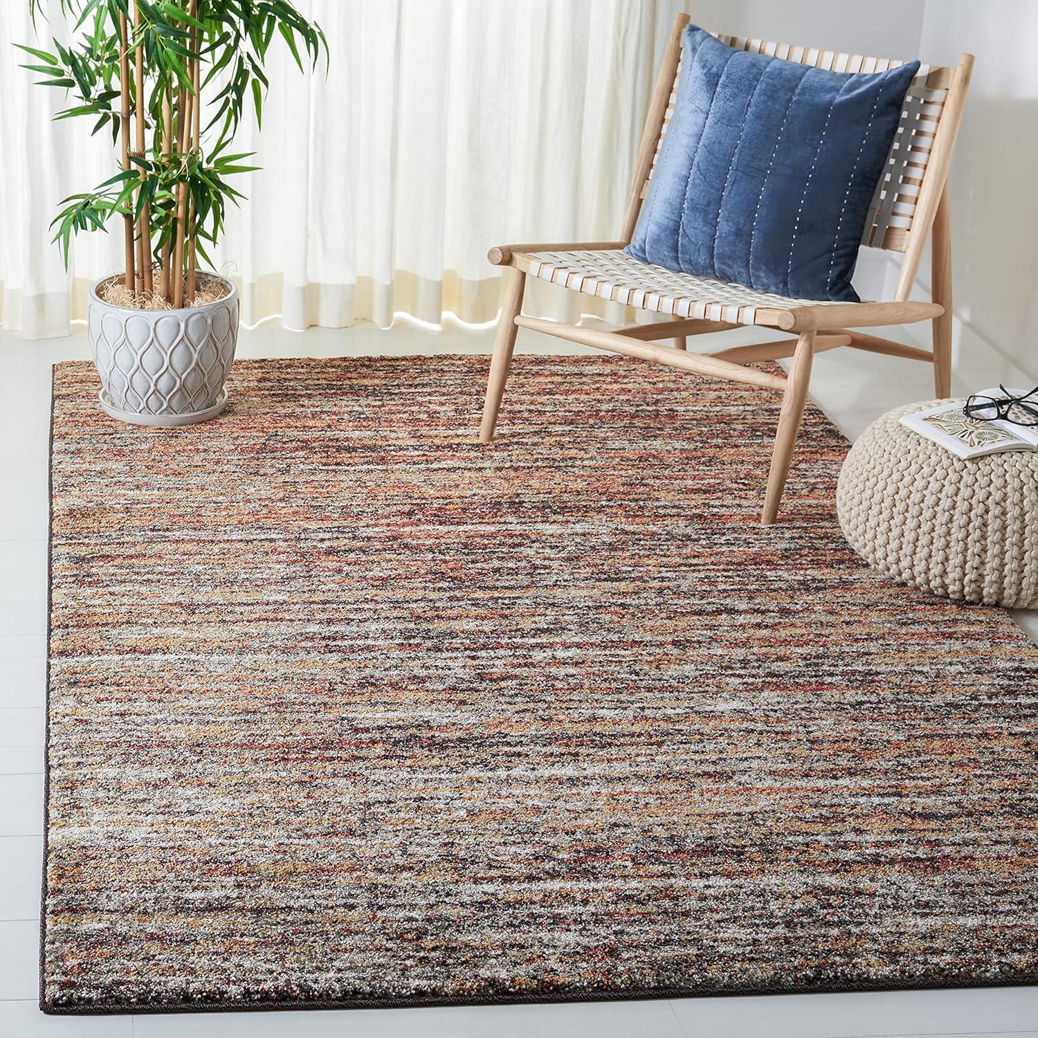 Retro RET2133 Power Loomed Indoor Area Rug - Ivory/Gold - 4'x6' - Safavieh.