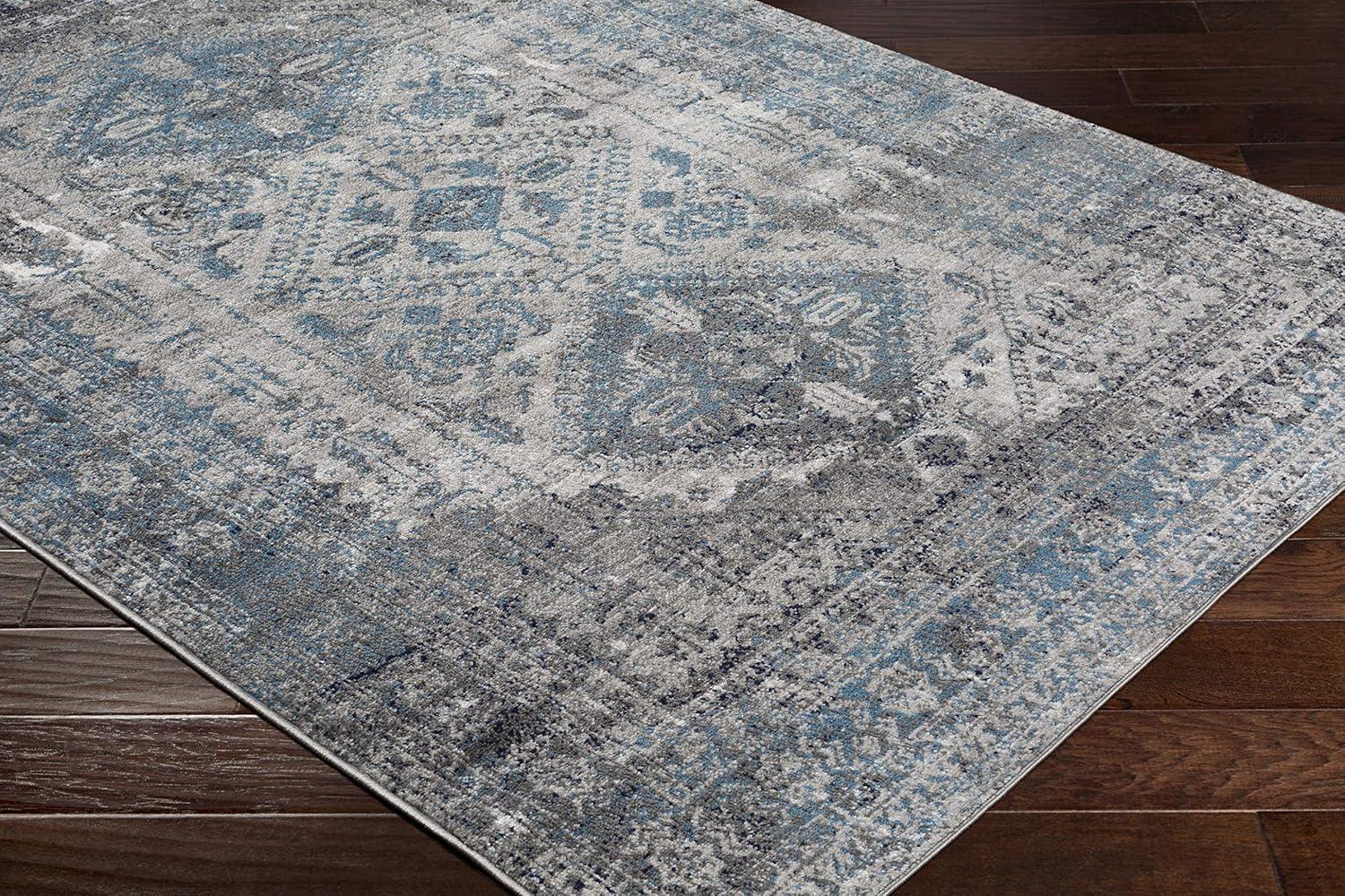 Livabliss Monte Carlo Vintage Oriental Runner Area Rug,2'7" x 7'3",Light Grey