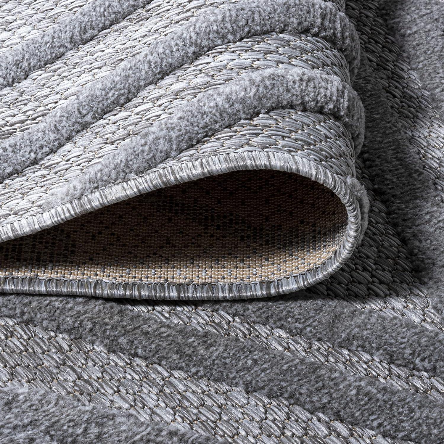 5'x8' Balansat Moroccan Diamond Indoor/Outdoor Area Rug, Light Gray - JONATHAN Y