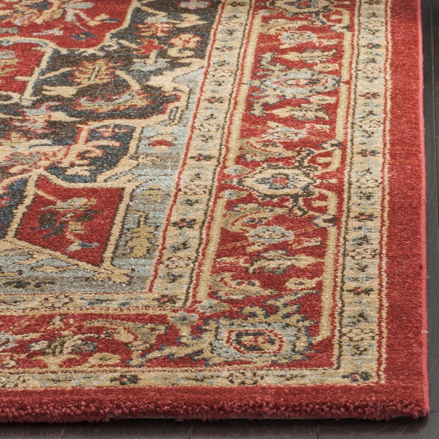 Mahal MAH625 Power Loomed Indoor Area Rug - Red/Red - 4'x5'7" - Safavieh.