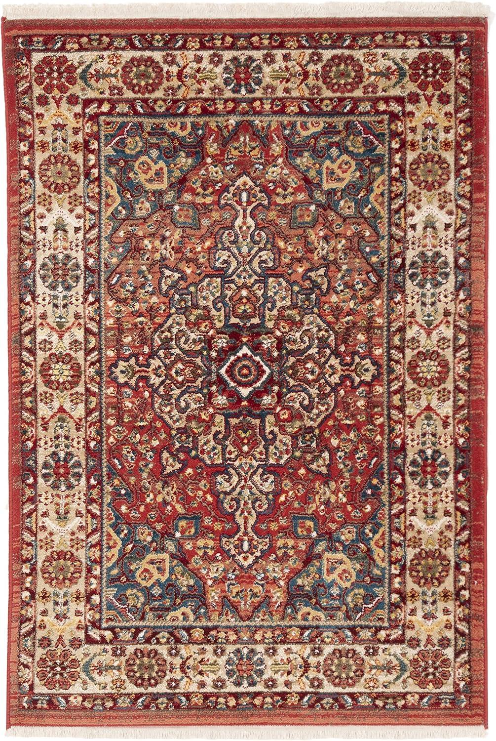 Kashan KSN305 Power Loomed Area Rug - Red/Ivory - 8'x10' - Safavieh.