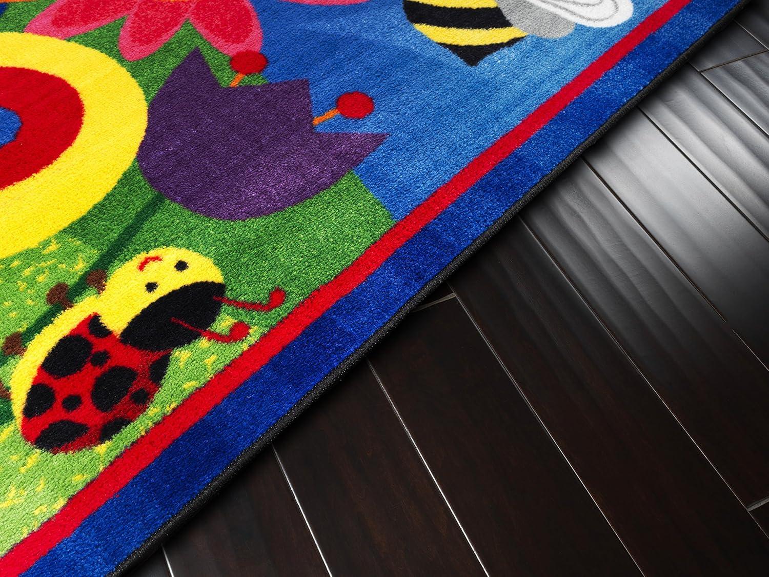 Flagship Carpets Cutie Bugs Kids and Baby Non Slip Area Rug, 3' x 5'