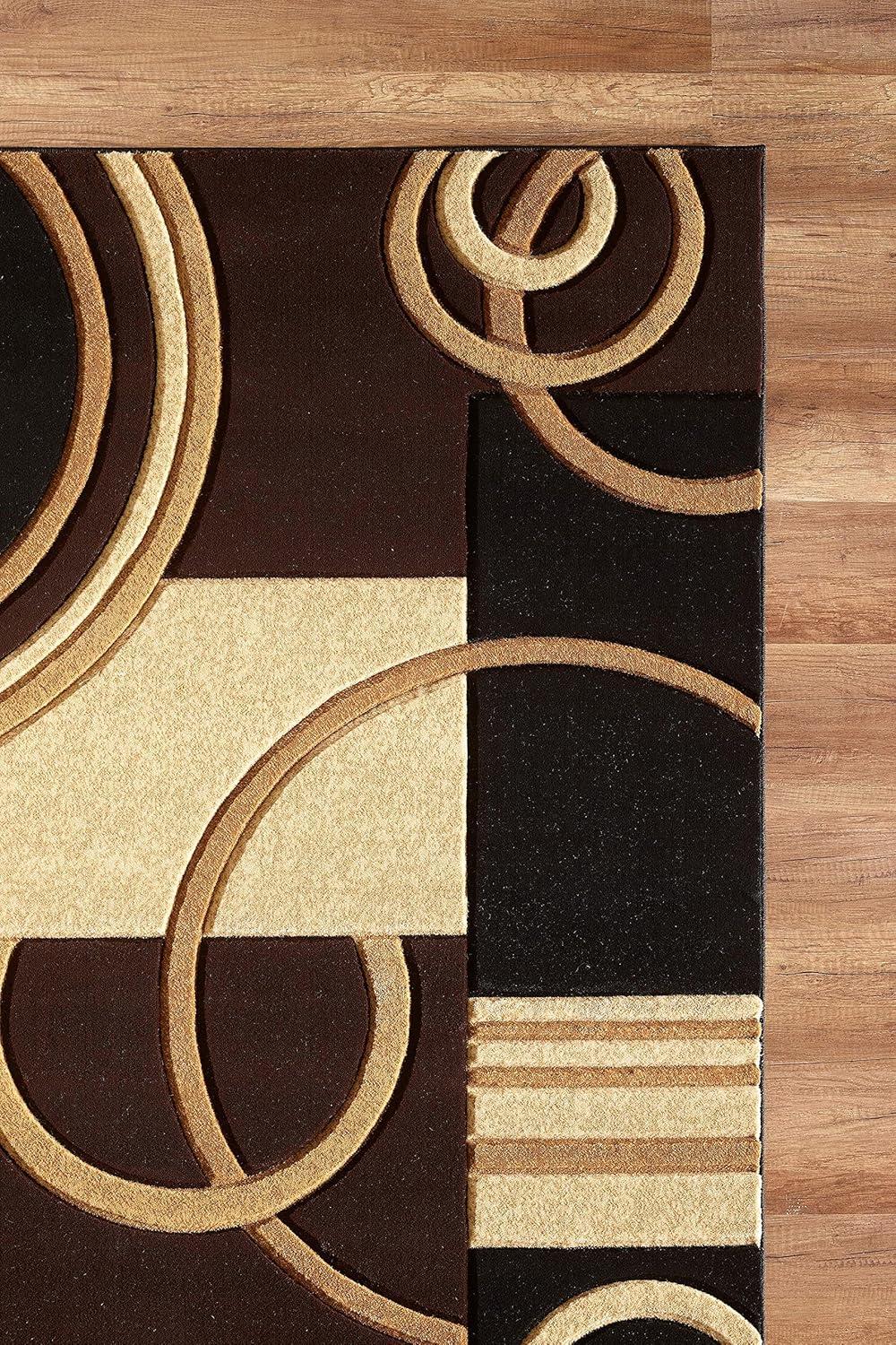 GLORY RUGS Area Rug Modern Soft Hand Carved Contemporary Floor Carpet with Premium Fluffy Texture for Indoor Living Dining Room and Bedroom Area (4x6, Turquoise)