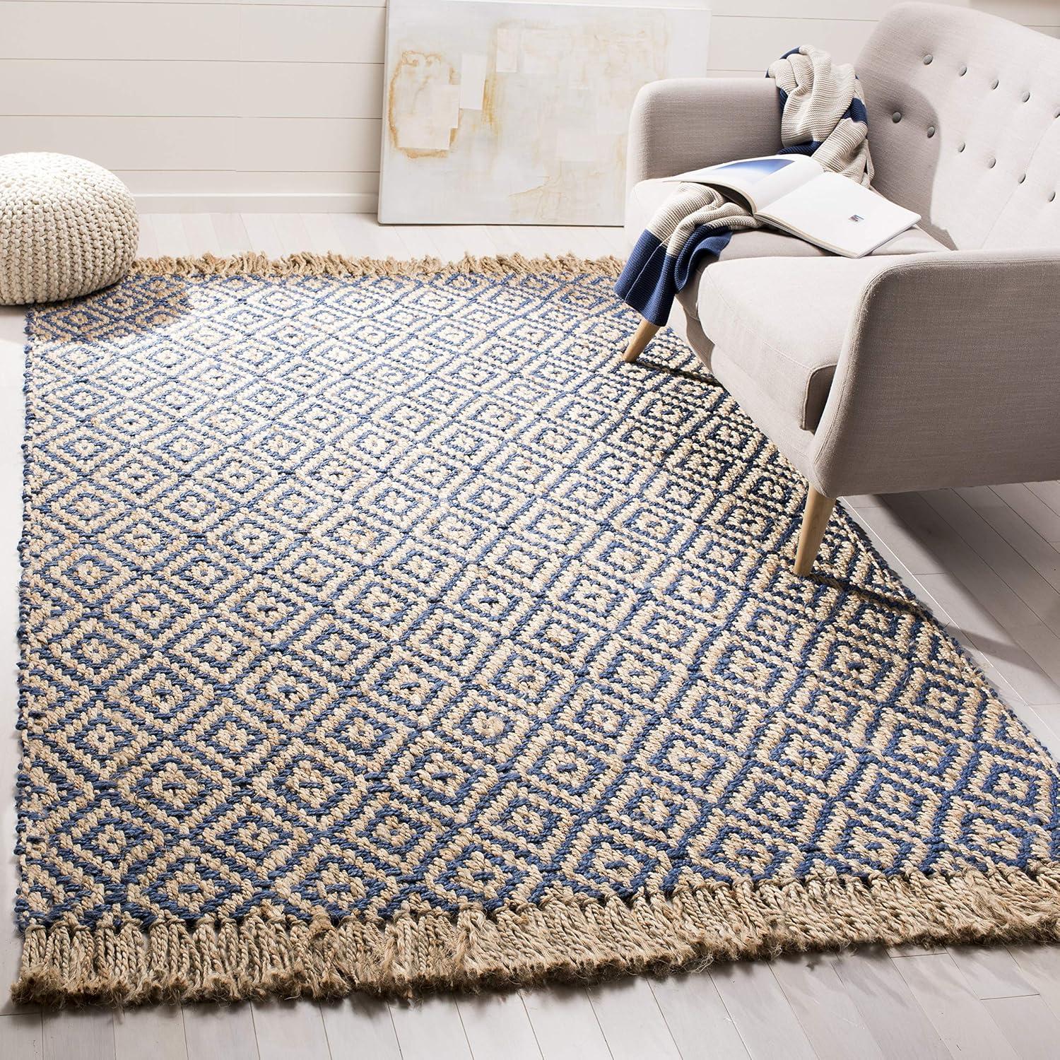 Derr Natural Fiber Hand Woven Jute Geometric Rug